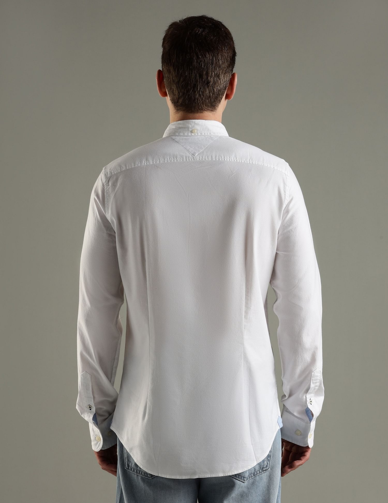 Tommy Hilfiger Solid Slim Fit Cotton Shirt