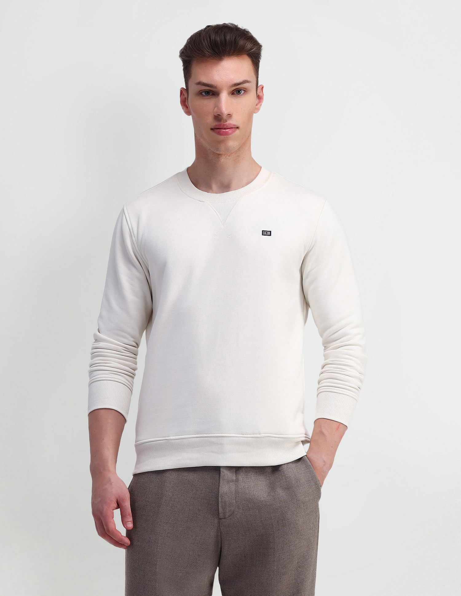 Arrow Sport Crew Neck Cotton Sweatshirt