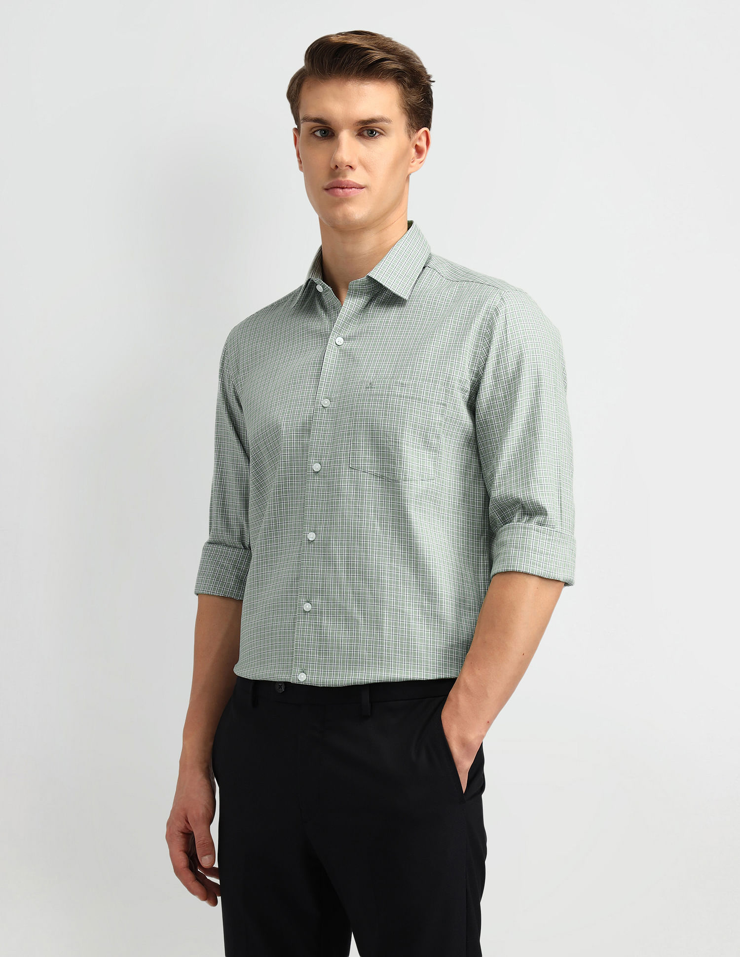 Arrow Slim Fit Plaid Checked Shirt