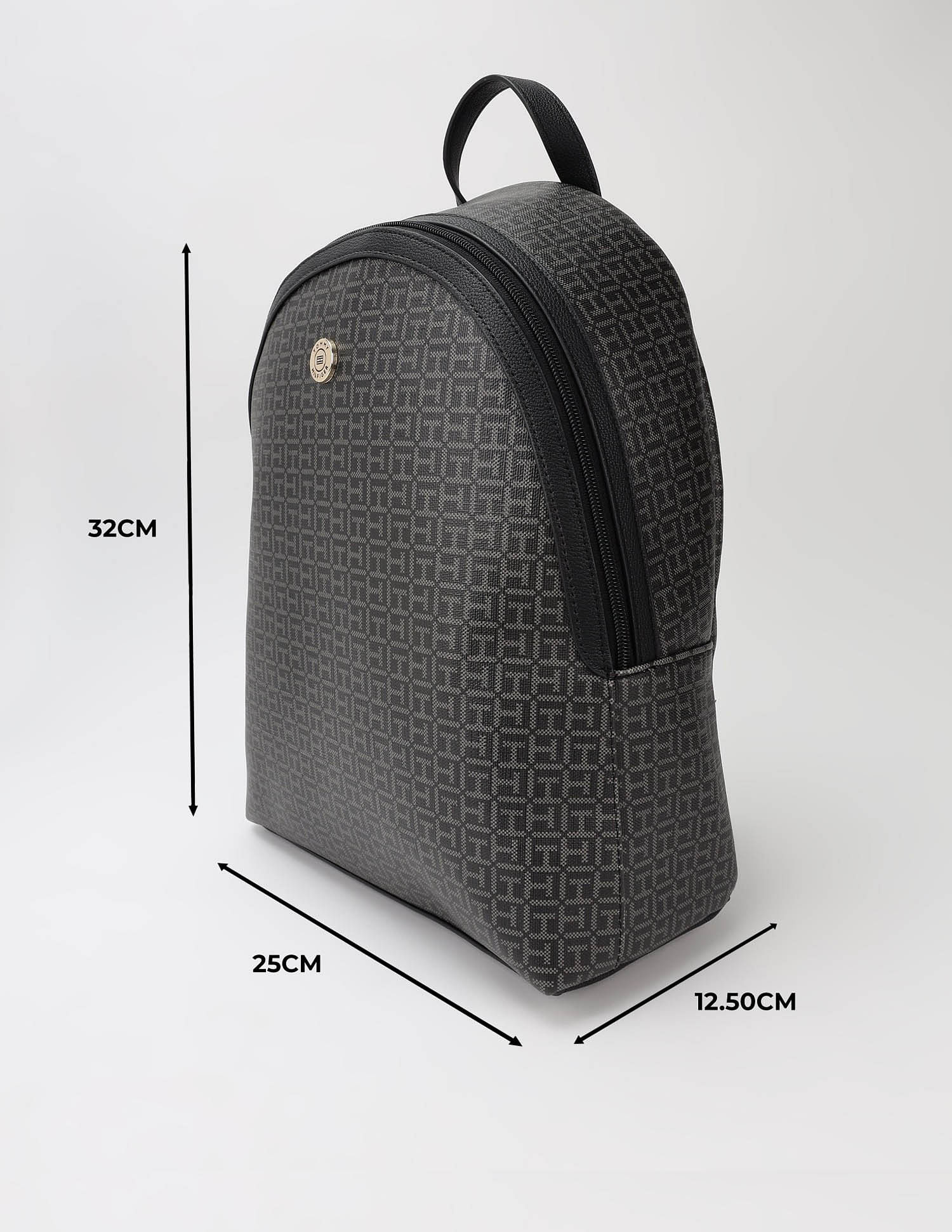 Tommy Hilfiger Logo Black Pvc Backpack