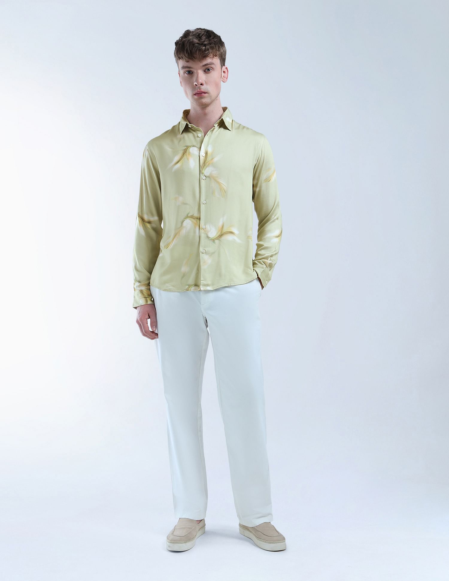 Flying Machine Regular Fit Color Of Home Shirt
