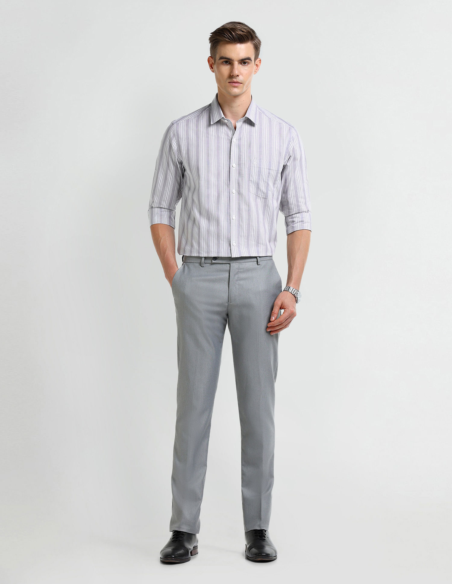 Arrow Manhattan Slim Fit Cotton Shirt