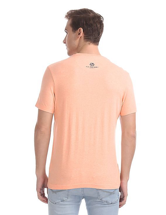 U.S. Polo Assn. Denim Co. Orange Brand Print Crew Neck T-Shirt