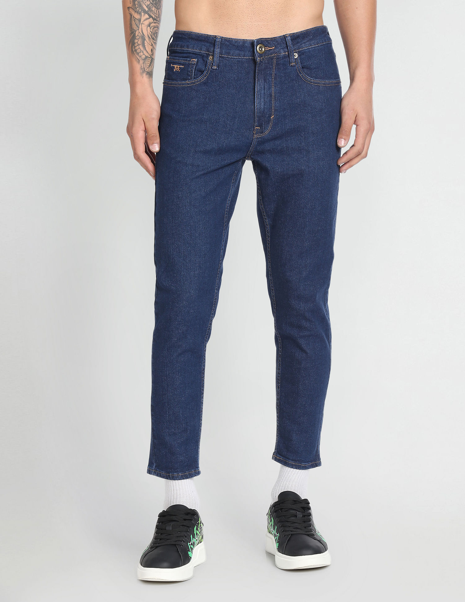 Flying Machine Mankle Relax Tapered Fit Rinsed Jeans