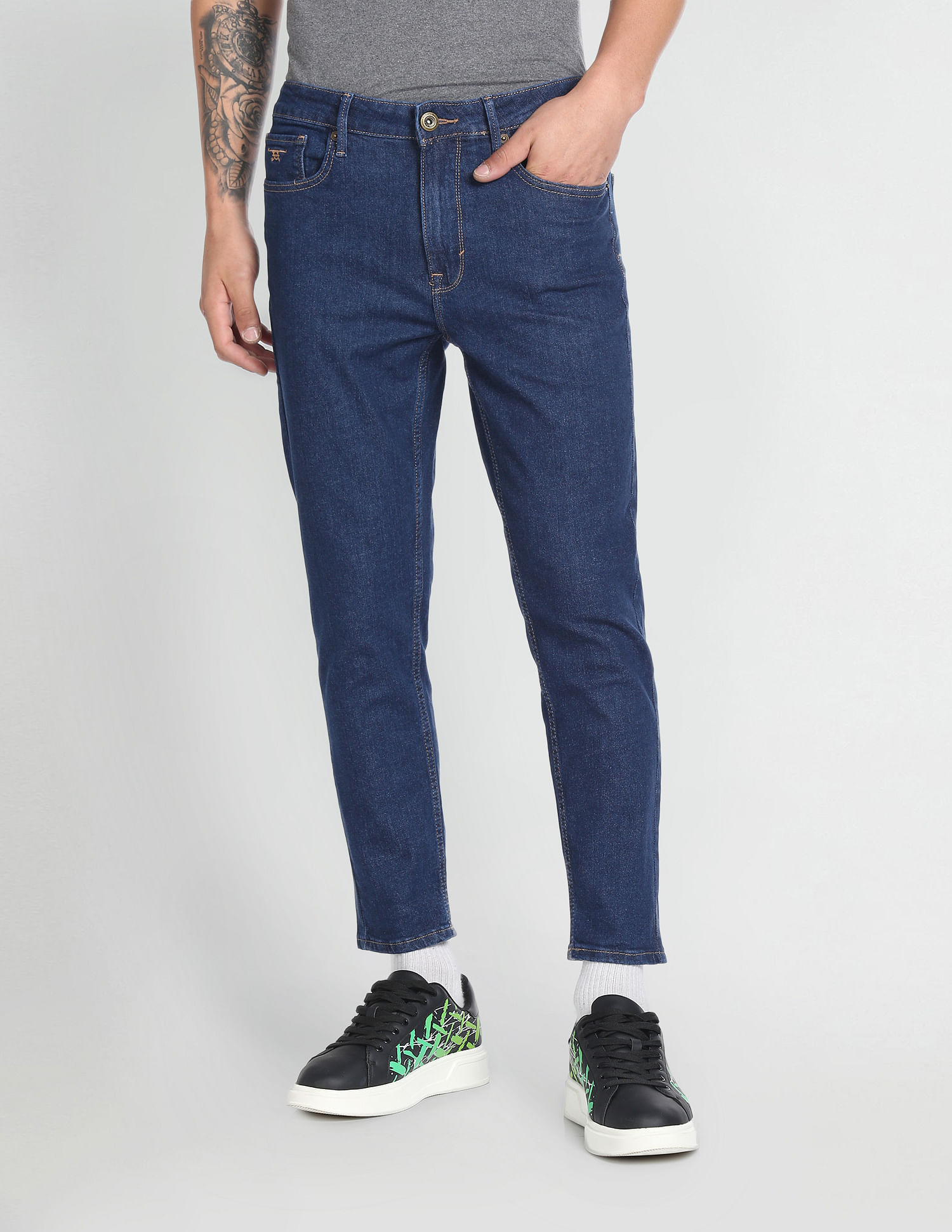 Flying Machine Mankle Relax Tapered Fit Rinsed Jeans