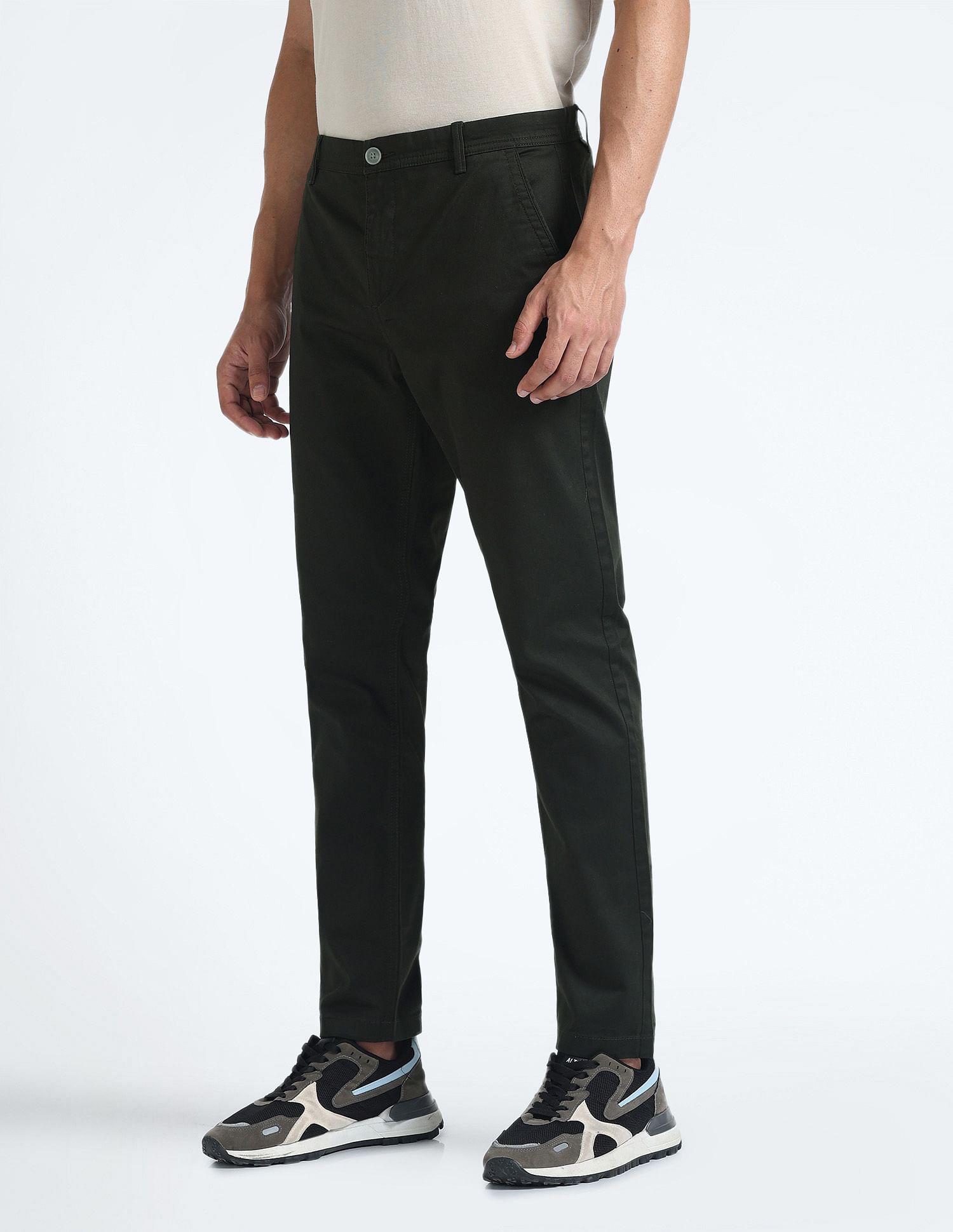 Flying Machine Slash Slim Tapered Fit Twill Chinos
