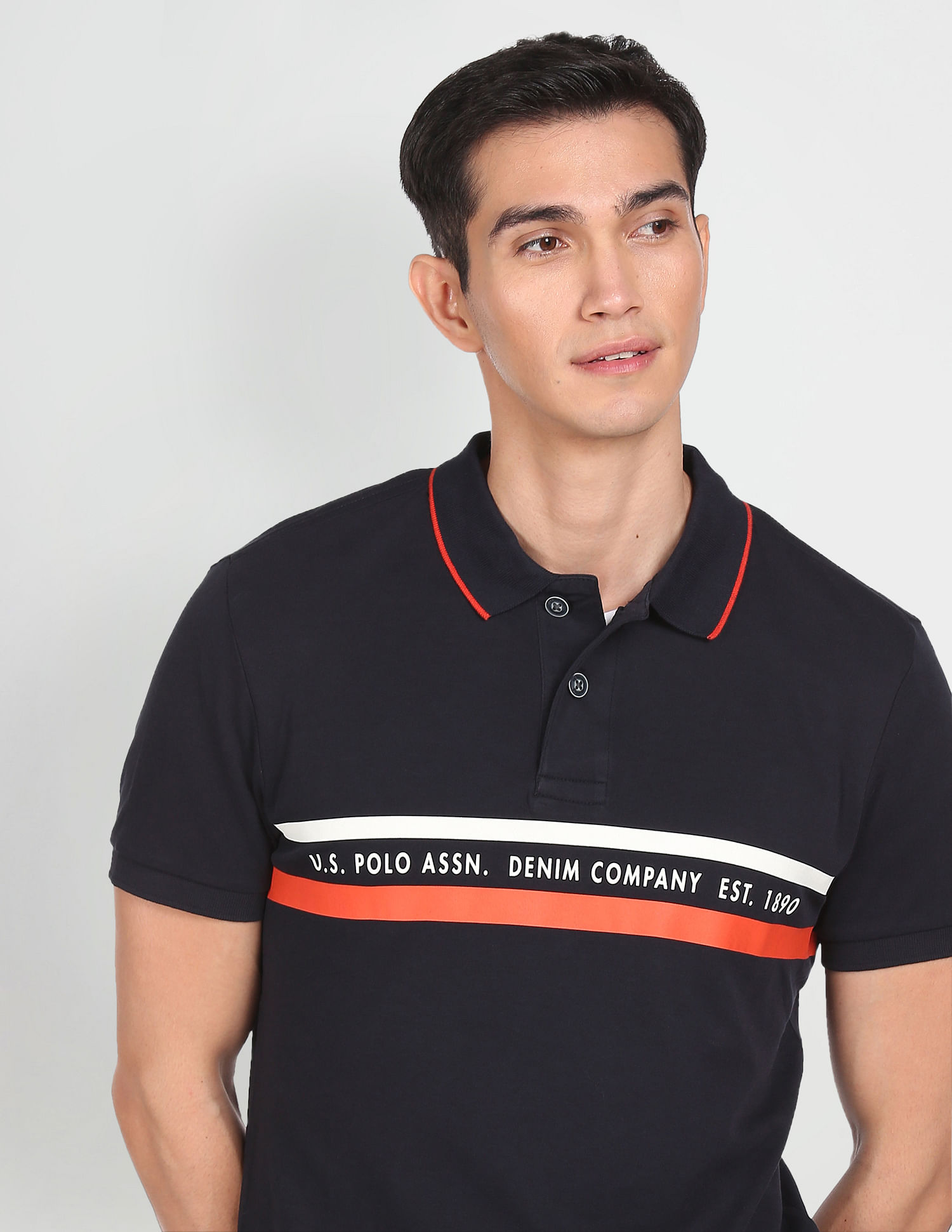 U.S. Polo Assn. Denim Co. Pure Cotton Striped Polo Shirt