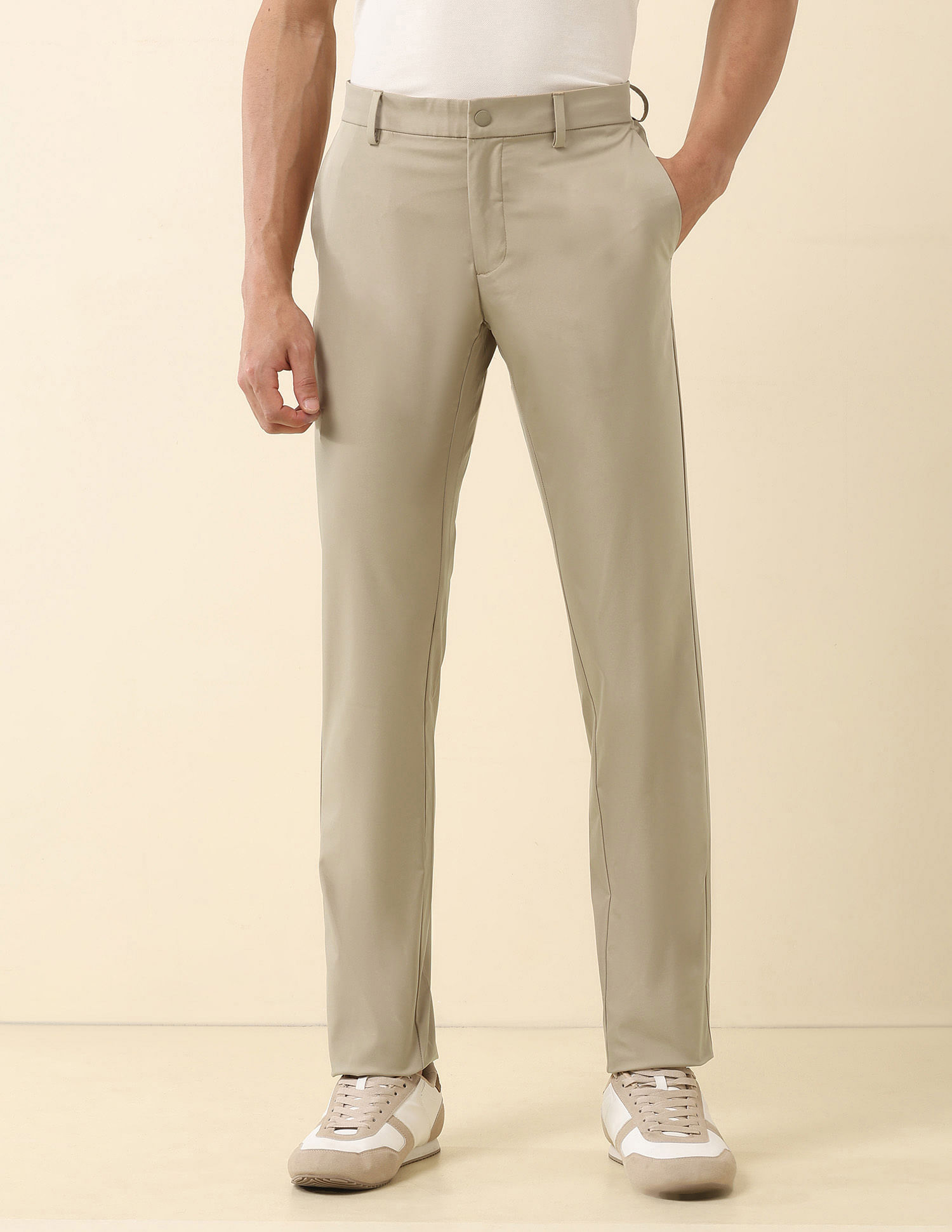 U.S. Polo Assn. Solid Denver Slim Fit Trousers