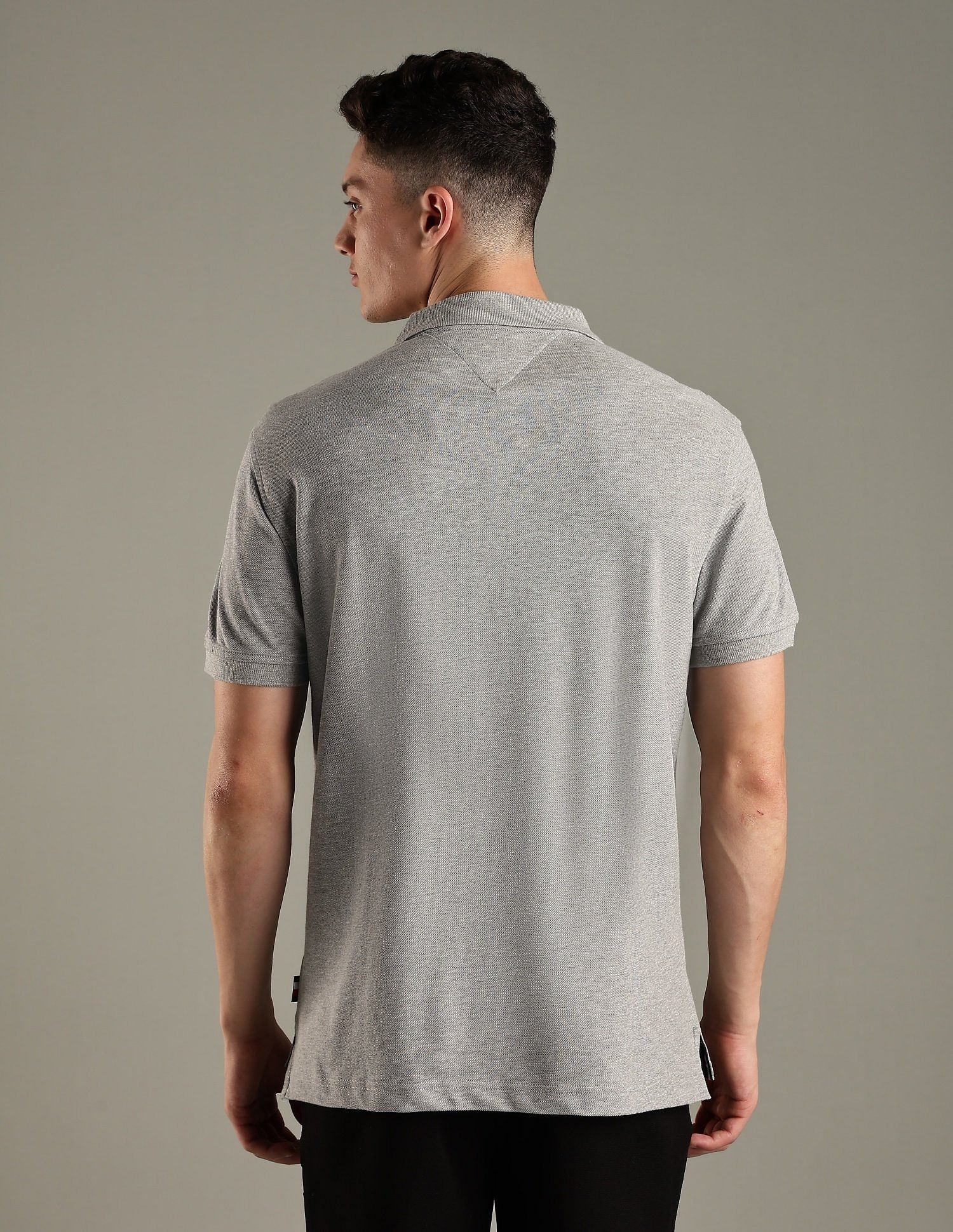 Tommy Hilfiger Solid Regular-Fit Cotton Polo Shirt