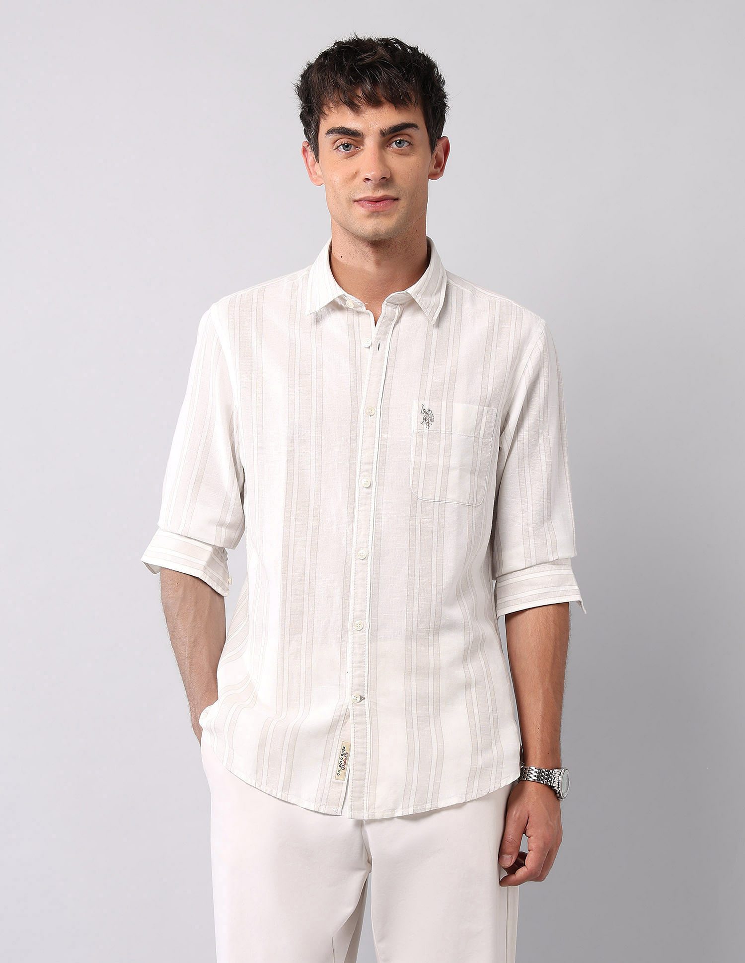 U.S. Polo Assn. Denim Co. Vertical Striped Regular Fit Shirt