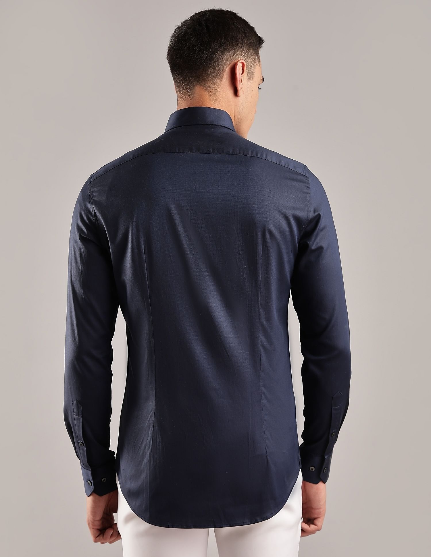 Tommy Hilfiger Solid Slim-Fit Cotton Shirt