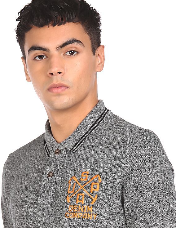U.S. Polo Assn. Denim Co. Cotton Heathered Polo Shirt