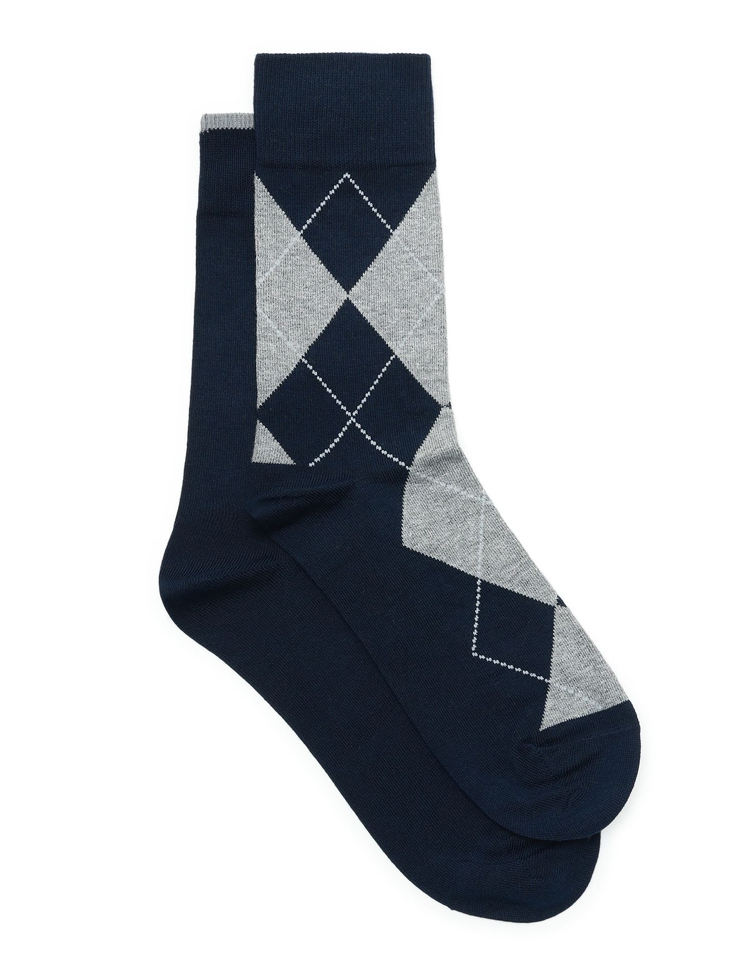 Arrow Men Printed Mid Calf Socks - Pack Of 2