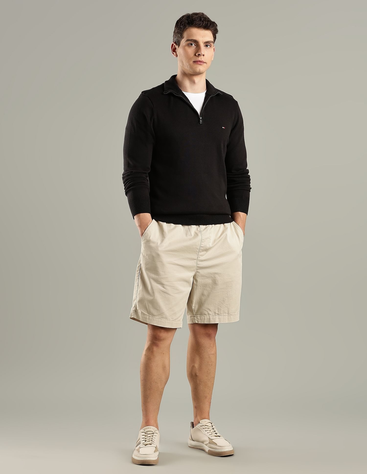 Tommy Hilfiger Solid Regular-Fit Cotton Sweater