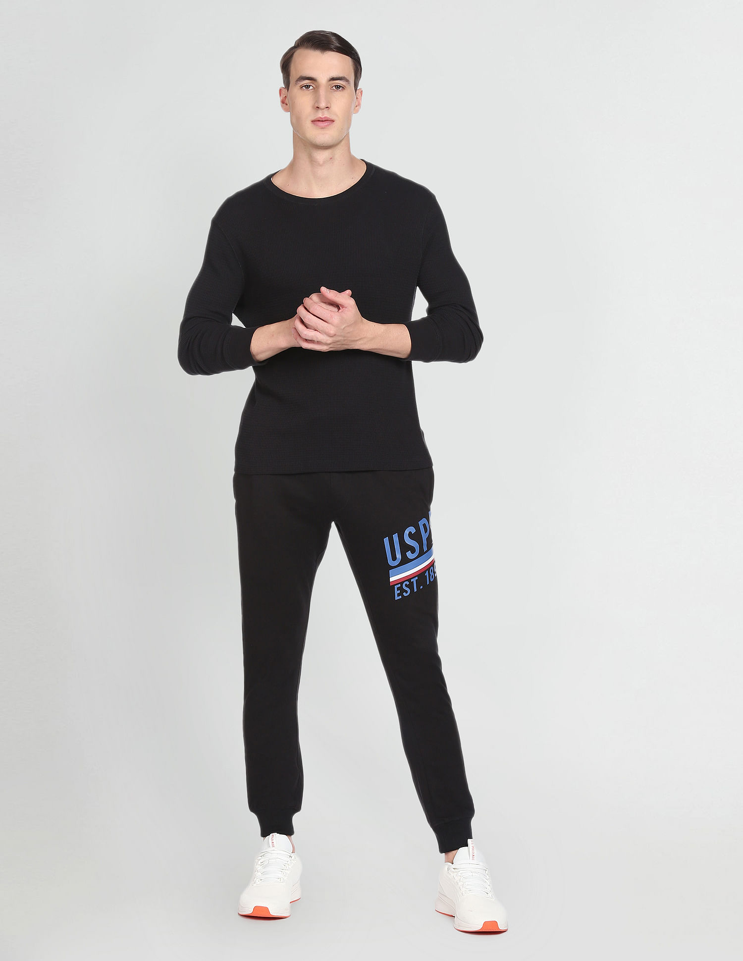 U.S. Polo Assn. Denim Co. Drawstring Waist Brand Print Track Pants