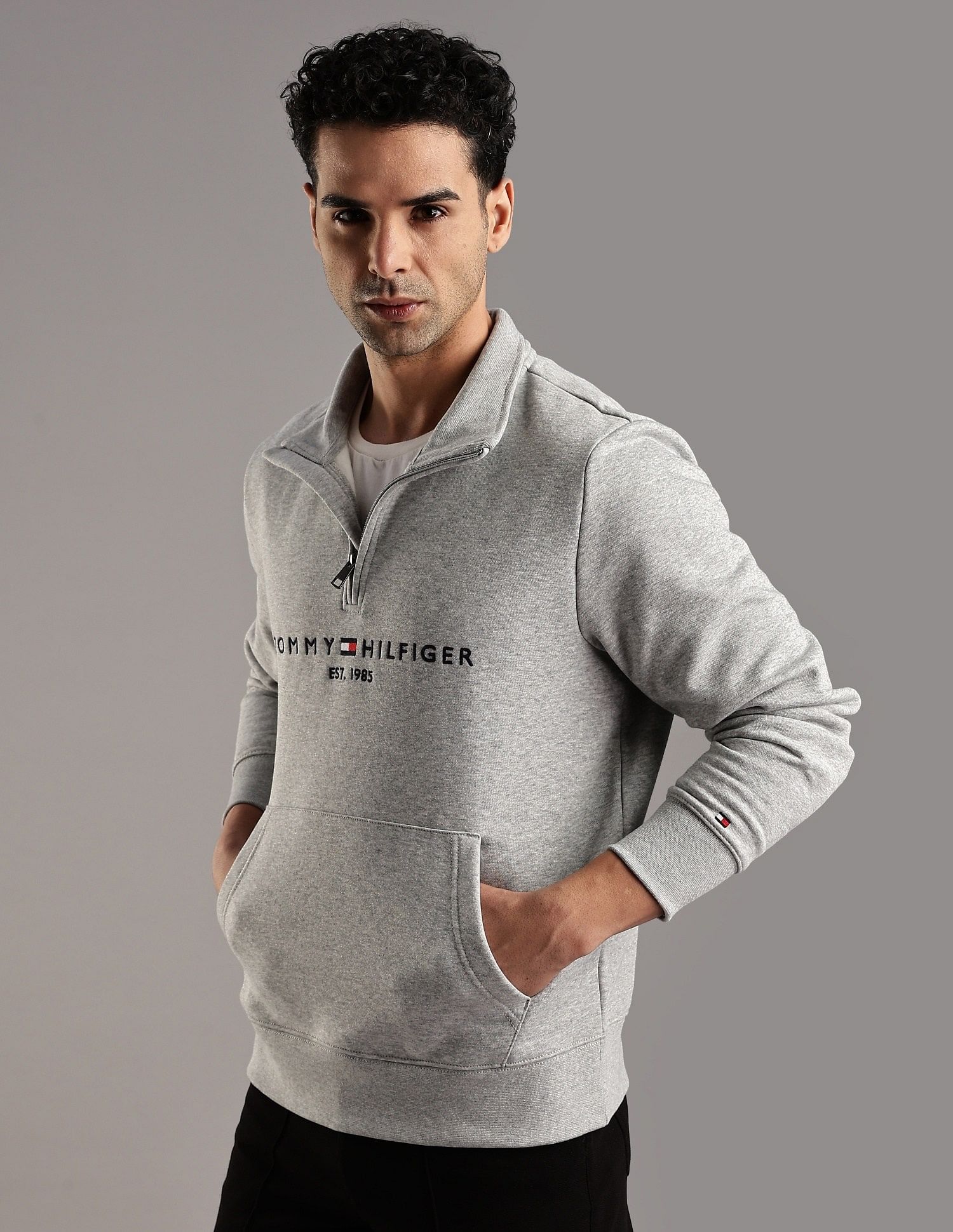 Tommy Hilfiger Embroidered Logo Regular-Fit Cotton Sweatshirt