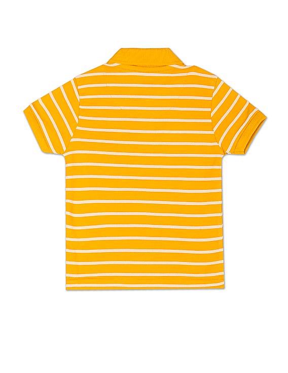 U.S. Polo Assn. Kids Boys Horizontal Stripe Cotton Polo Shirt