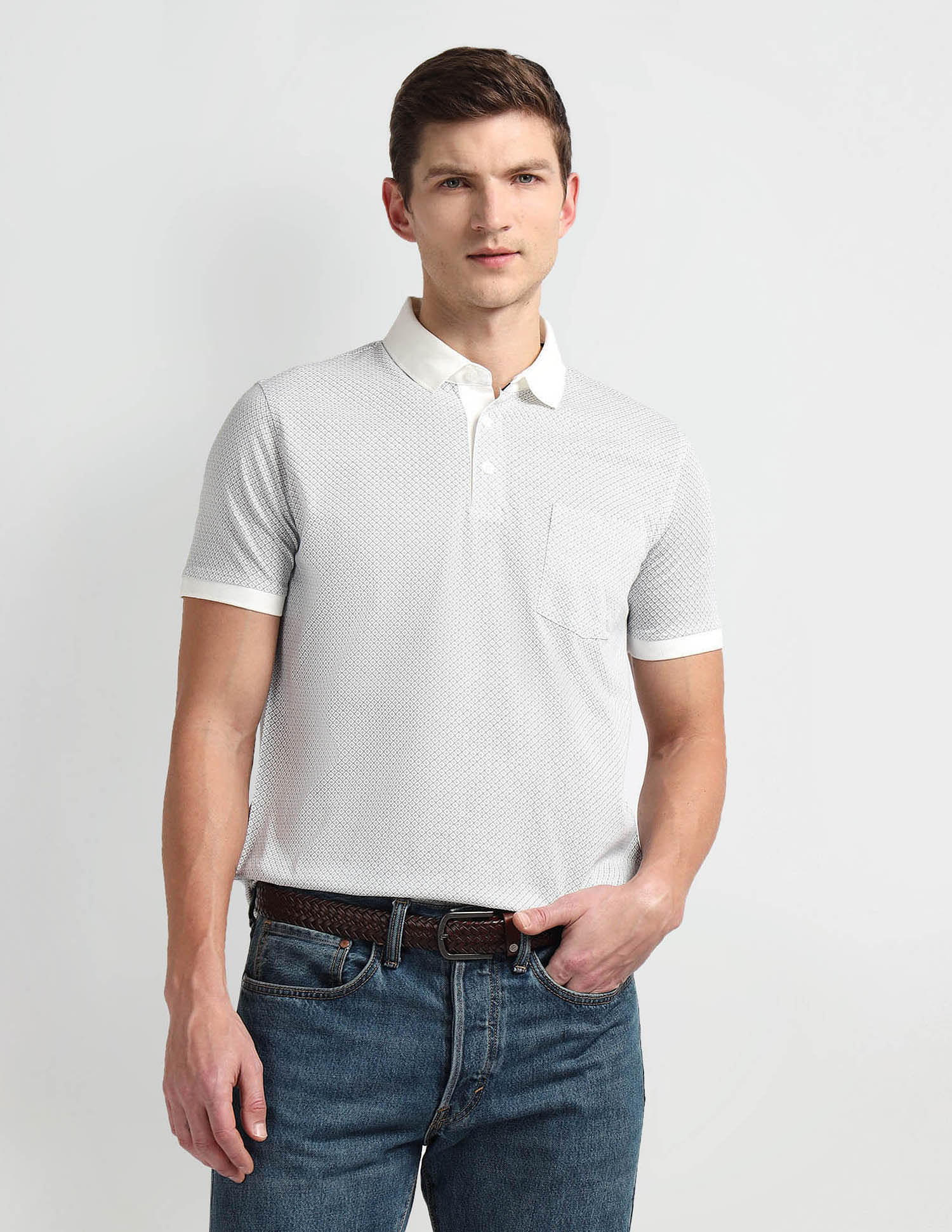 Arrow Geometric Print Polo Shirt