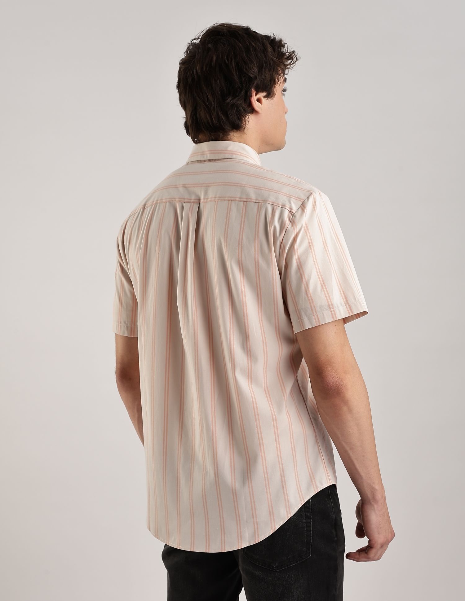 Calvin Klein Jeans Striped Regular-Fit Poplin Woven Shirt