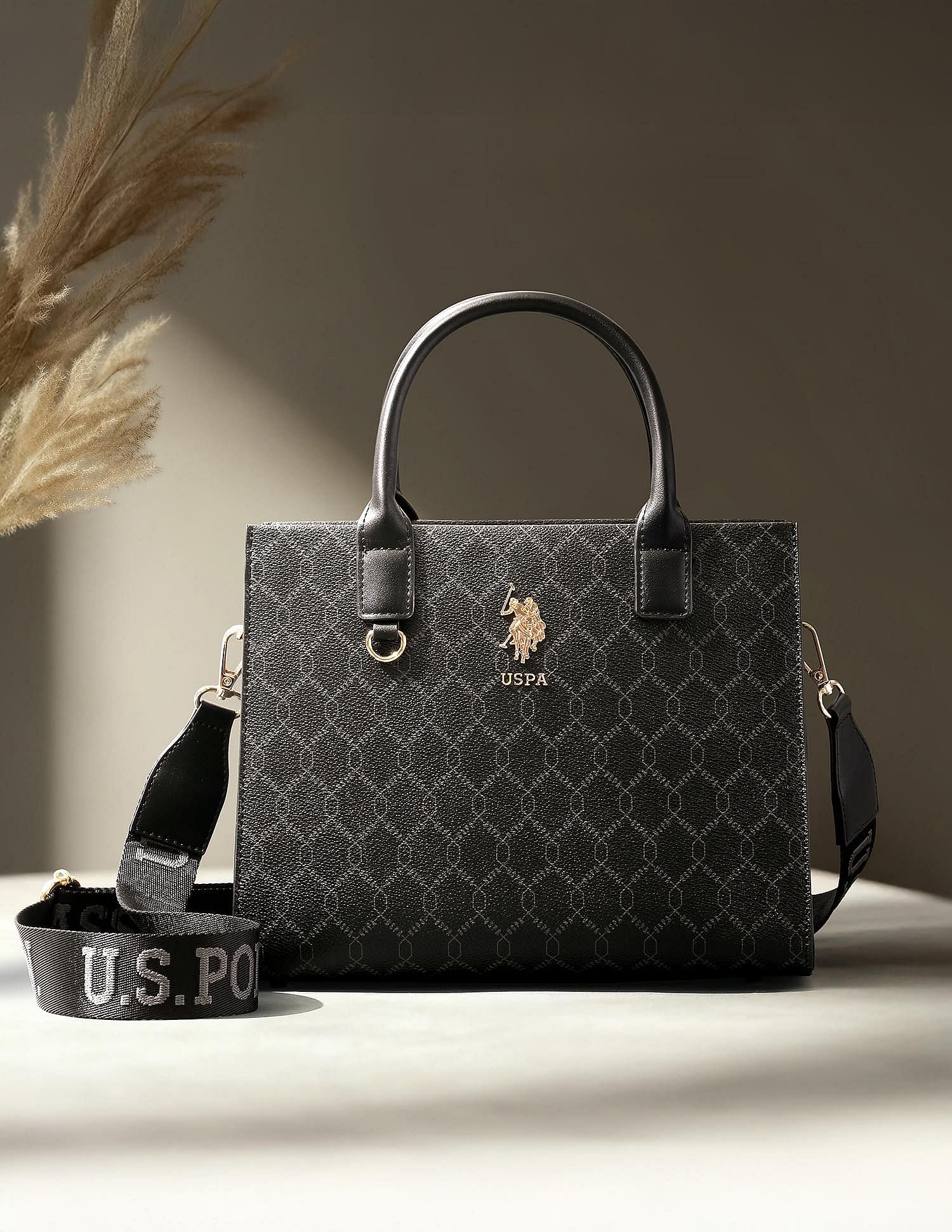 U.S. Polo Assn. Scarlet Monogram Tote Handbag