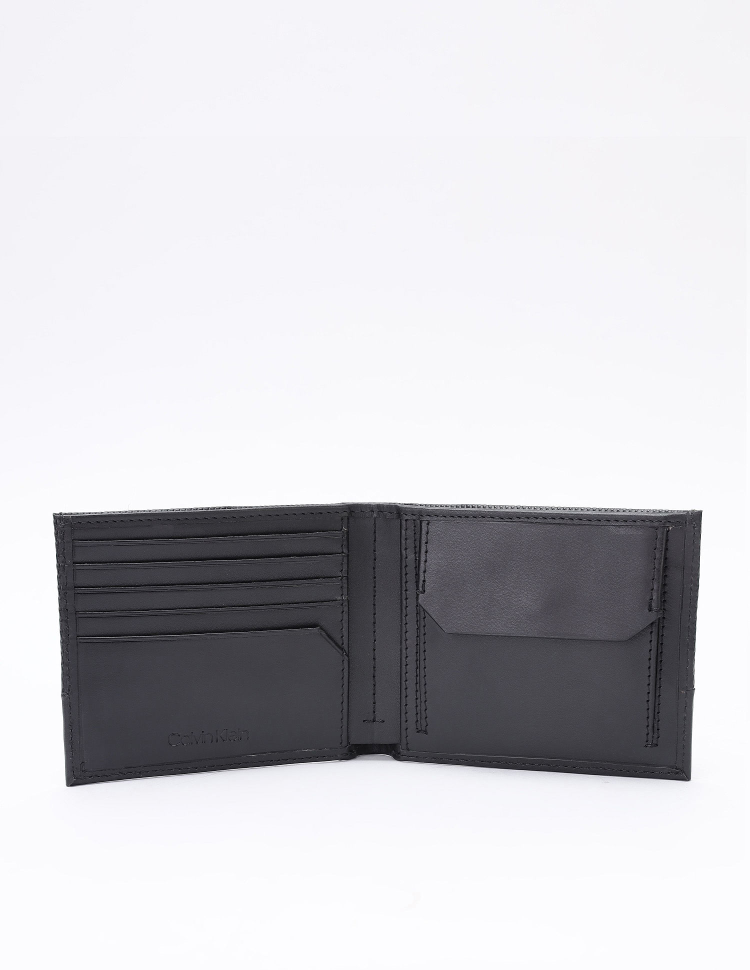Calvin Klein Textured Black Leather Card Holder Wallet