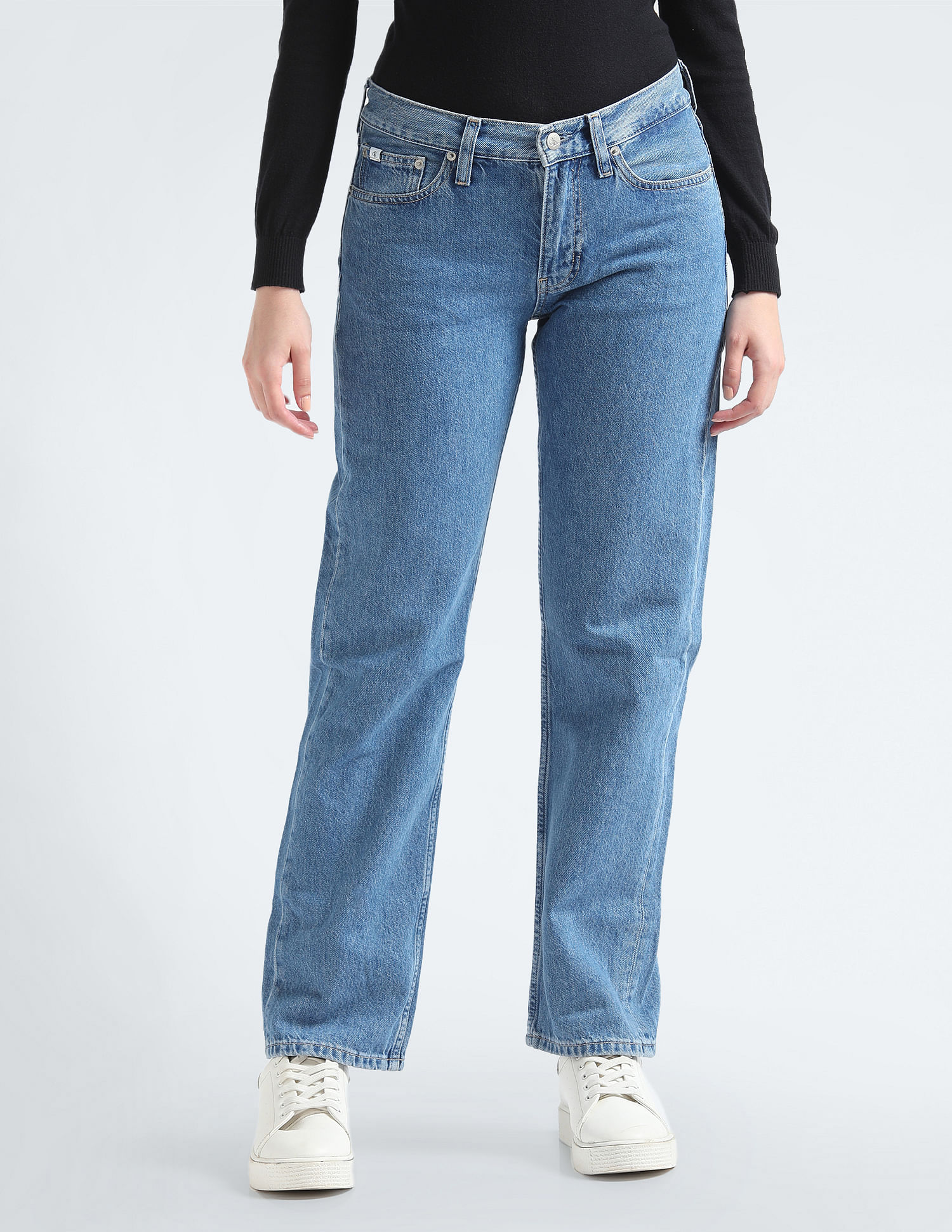 Calvin Klein Jeans Low Rise Rinsed Straight Jeans