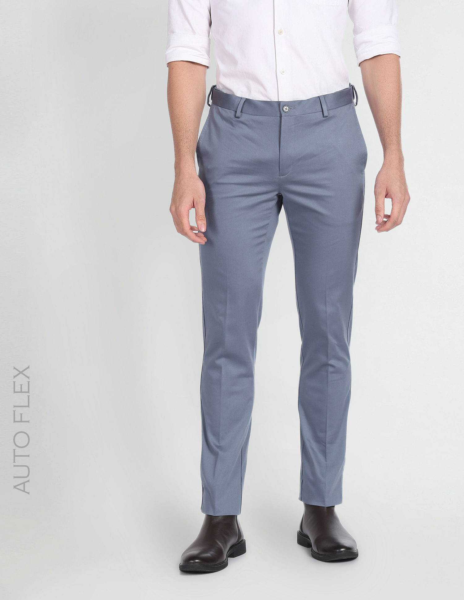 Buy Arrow Autoflex Check Formal Trousers - NNNOW.com