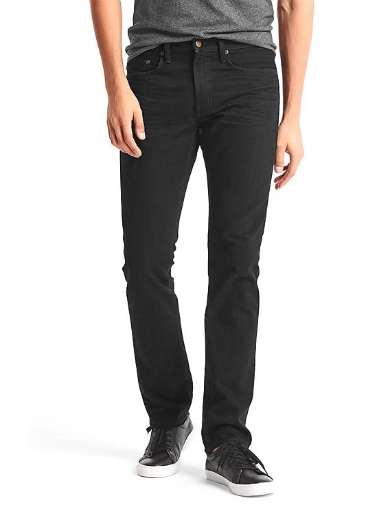 Buy GAP Men Black Original 1969 Slim Fit Jeans