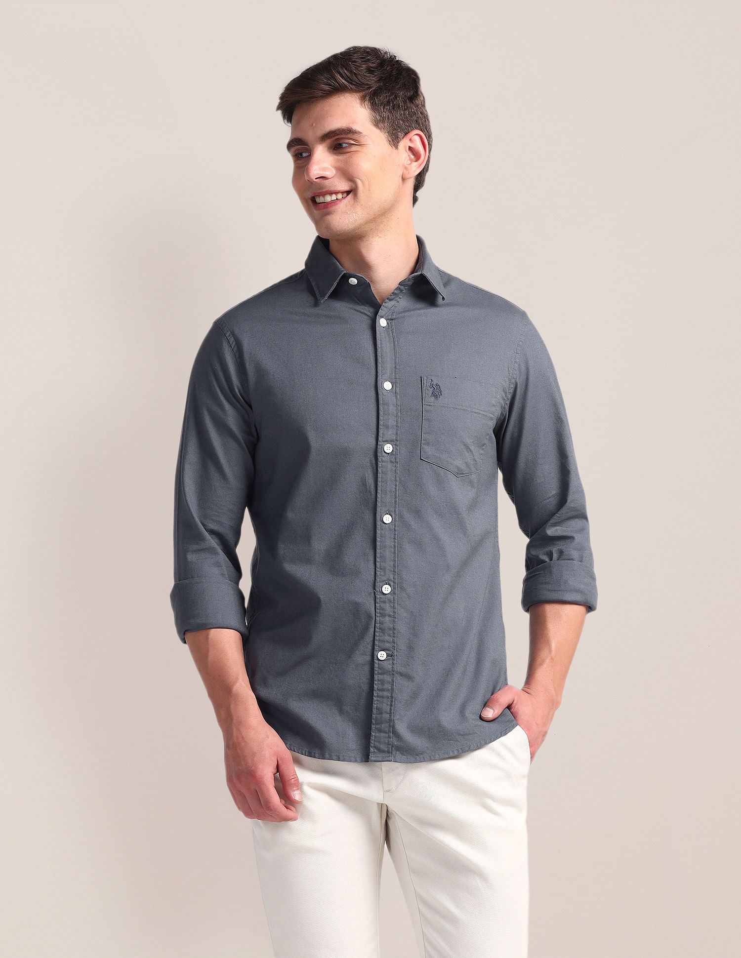 U.S. Polo Assn. Solid Dobby Shirt