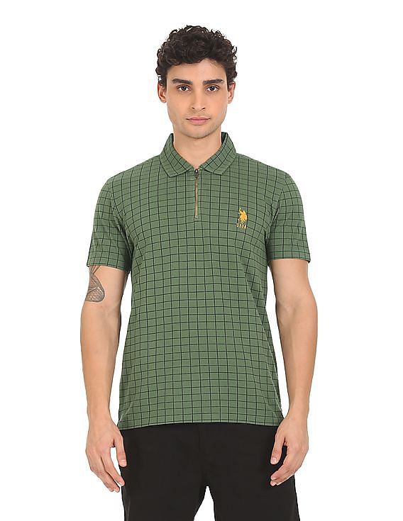 U.S. Polo Assn. Zipper Placket Cotton Polo Shirt