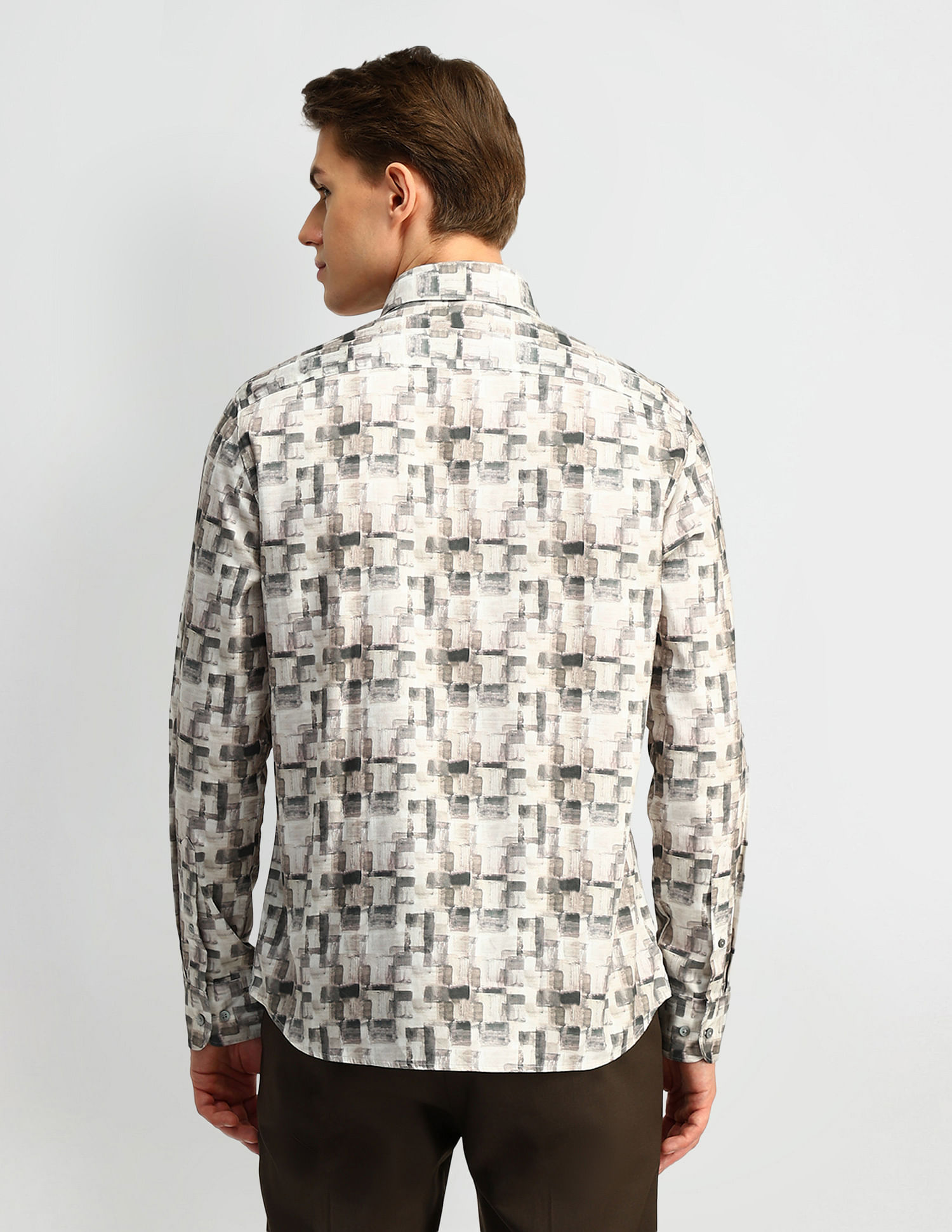 Arrow Pure Cotton Abstract Printed Shirt