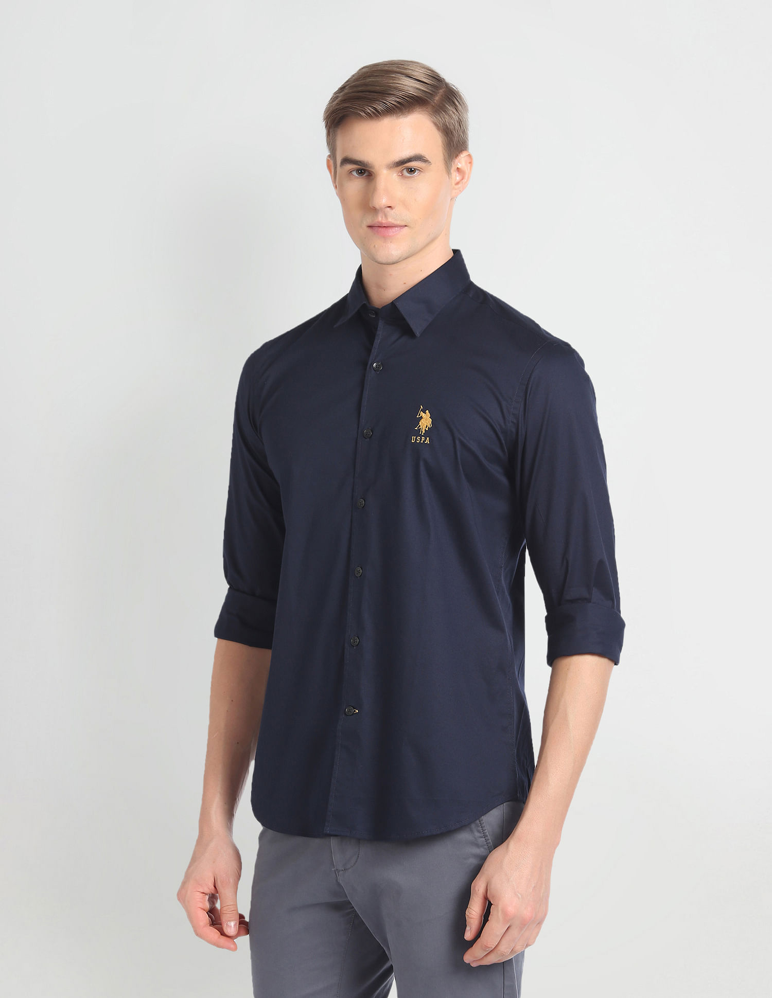 U.S. Polo Assn. Denim Co. Solid Slim Fit Shirt
