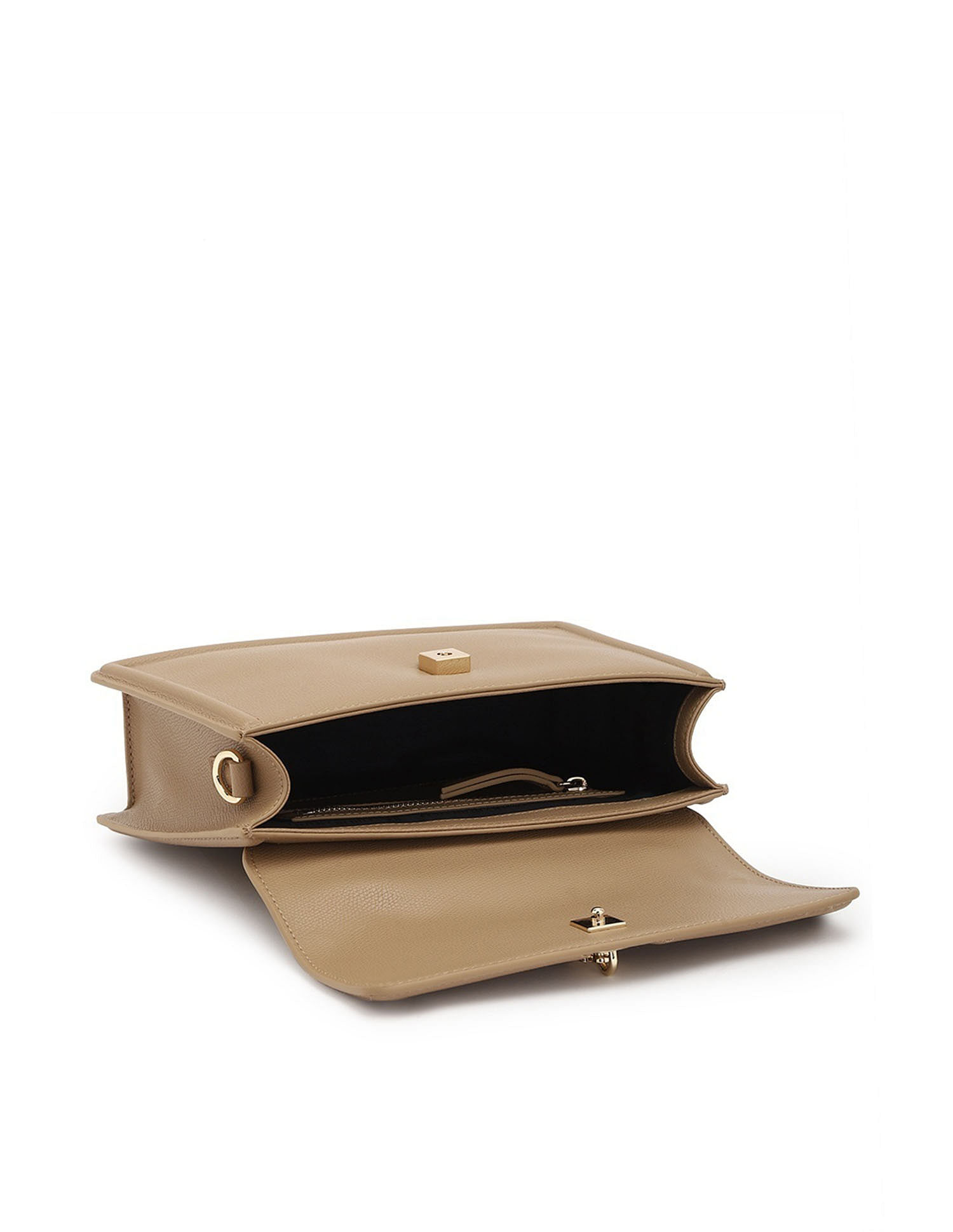 Tommy Hilfiger Solid Beige PU Bag