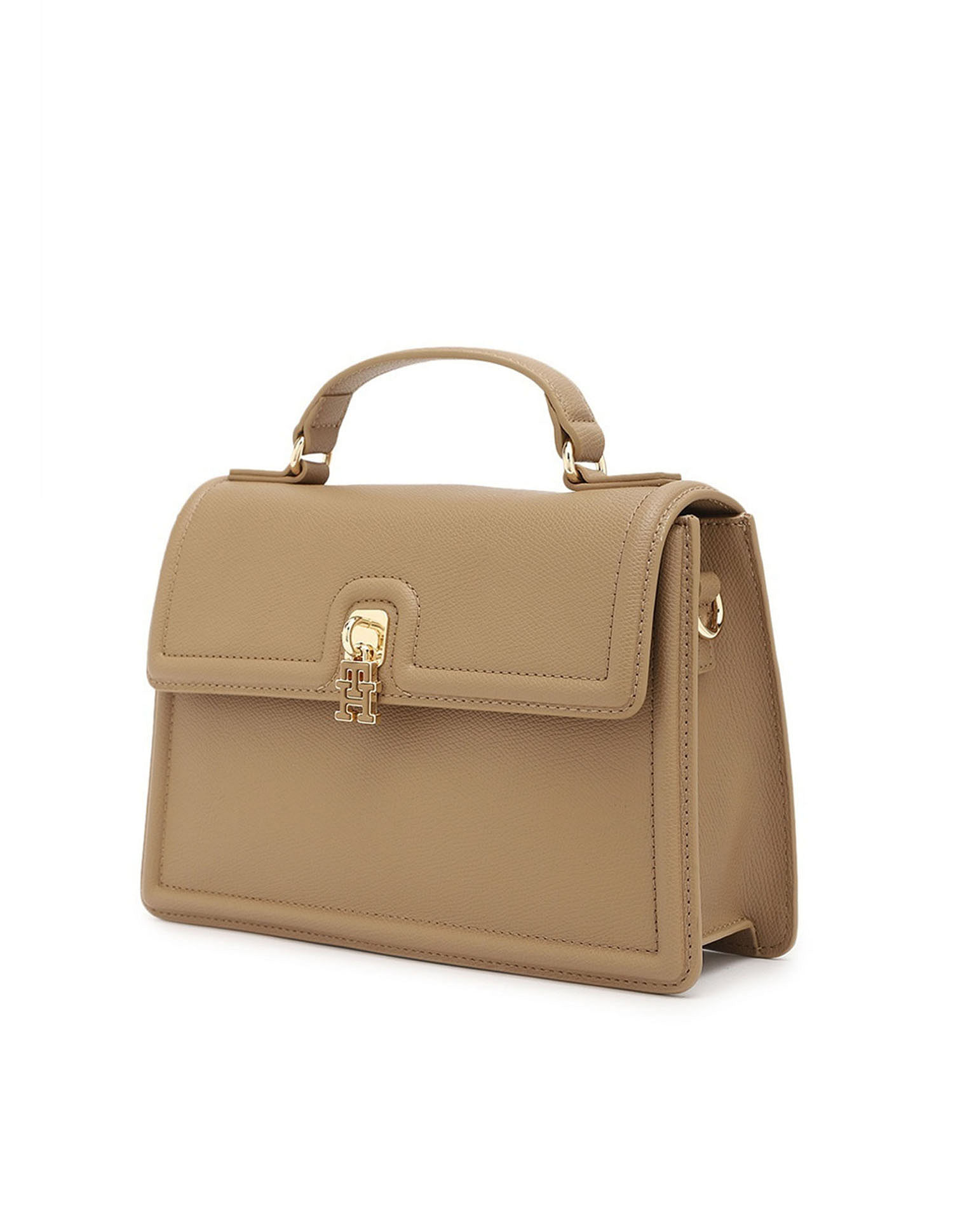 Tommy Hilfiger Solid Beige PU Bag