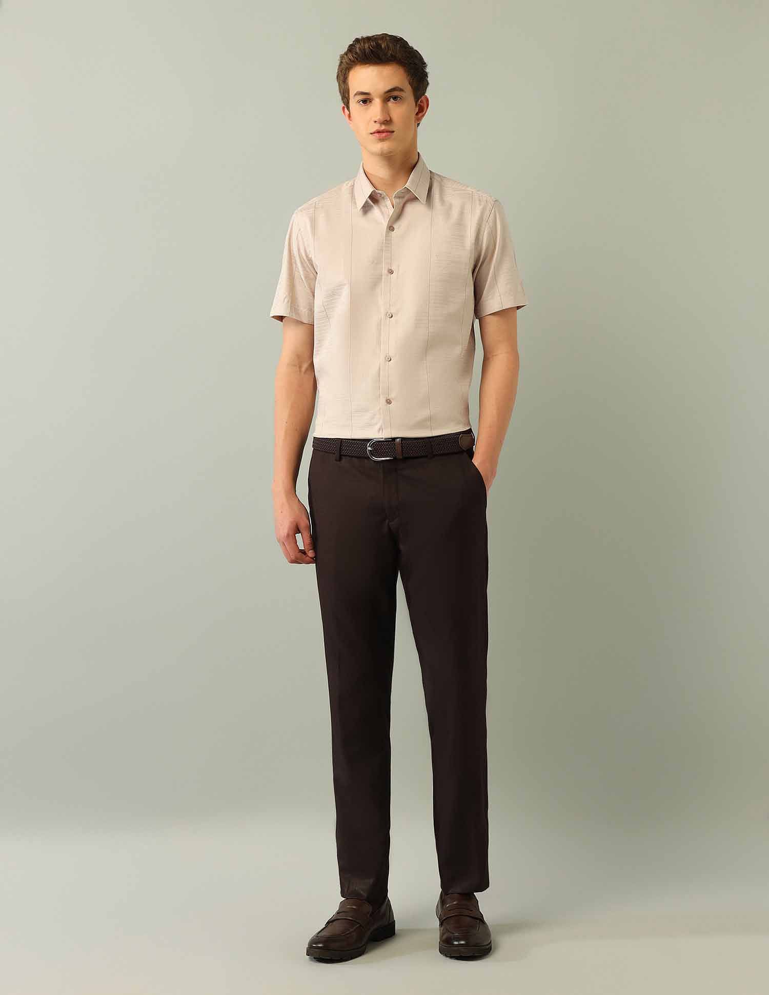Arrow Newyork Solid Satin Shirt