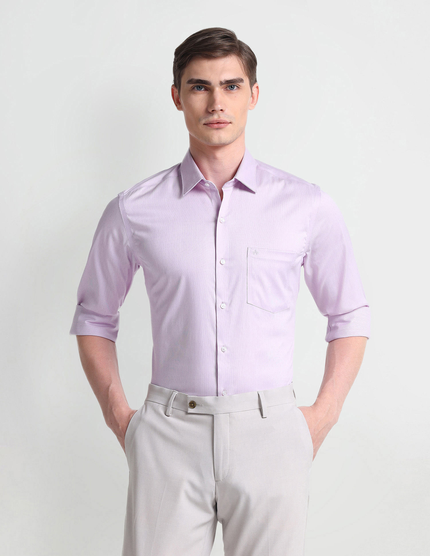 Arrow Manhattan Slim Fit Auto Press Shirt