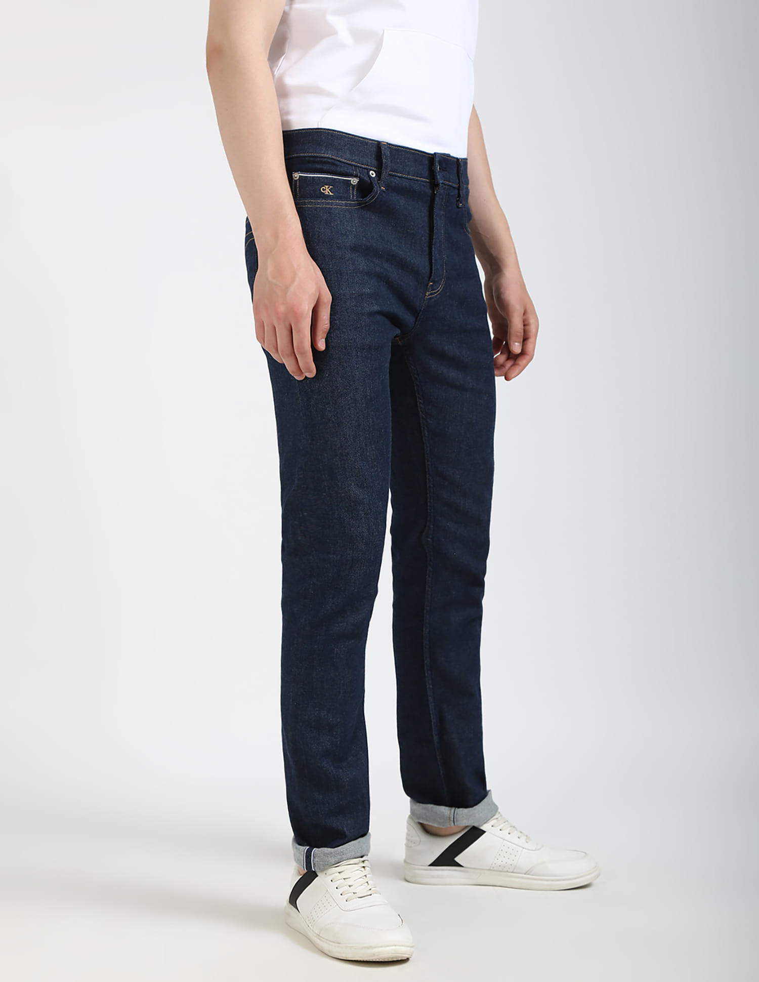 Buy Calvin Klein Slim Fit Blue Jeans
