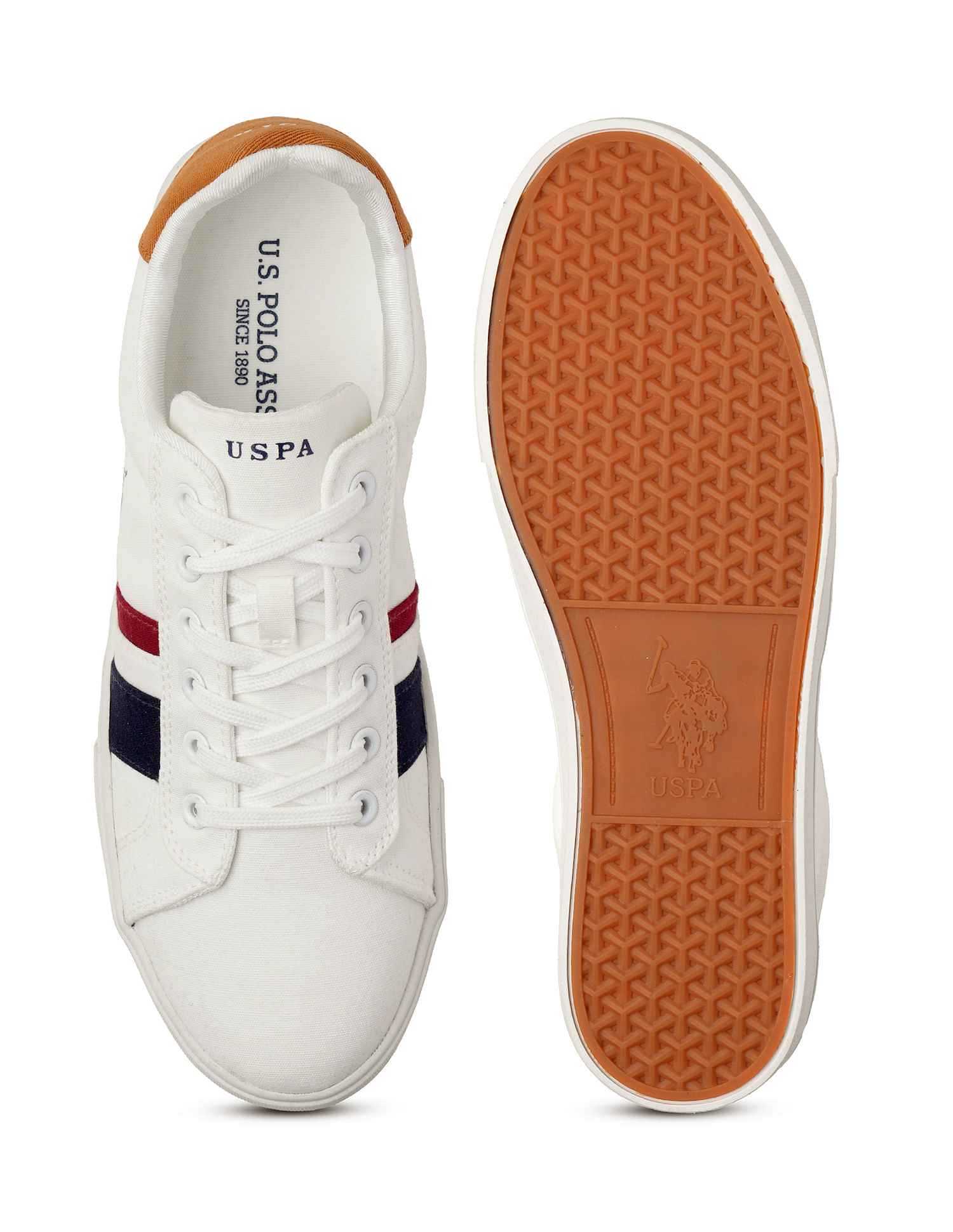 U.S. Polo Assn. Striped Round Toe Abor 3.0 Sneakers