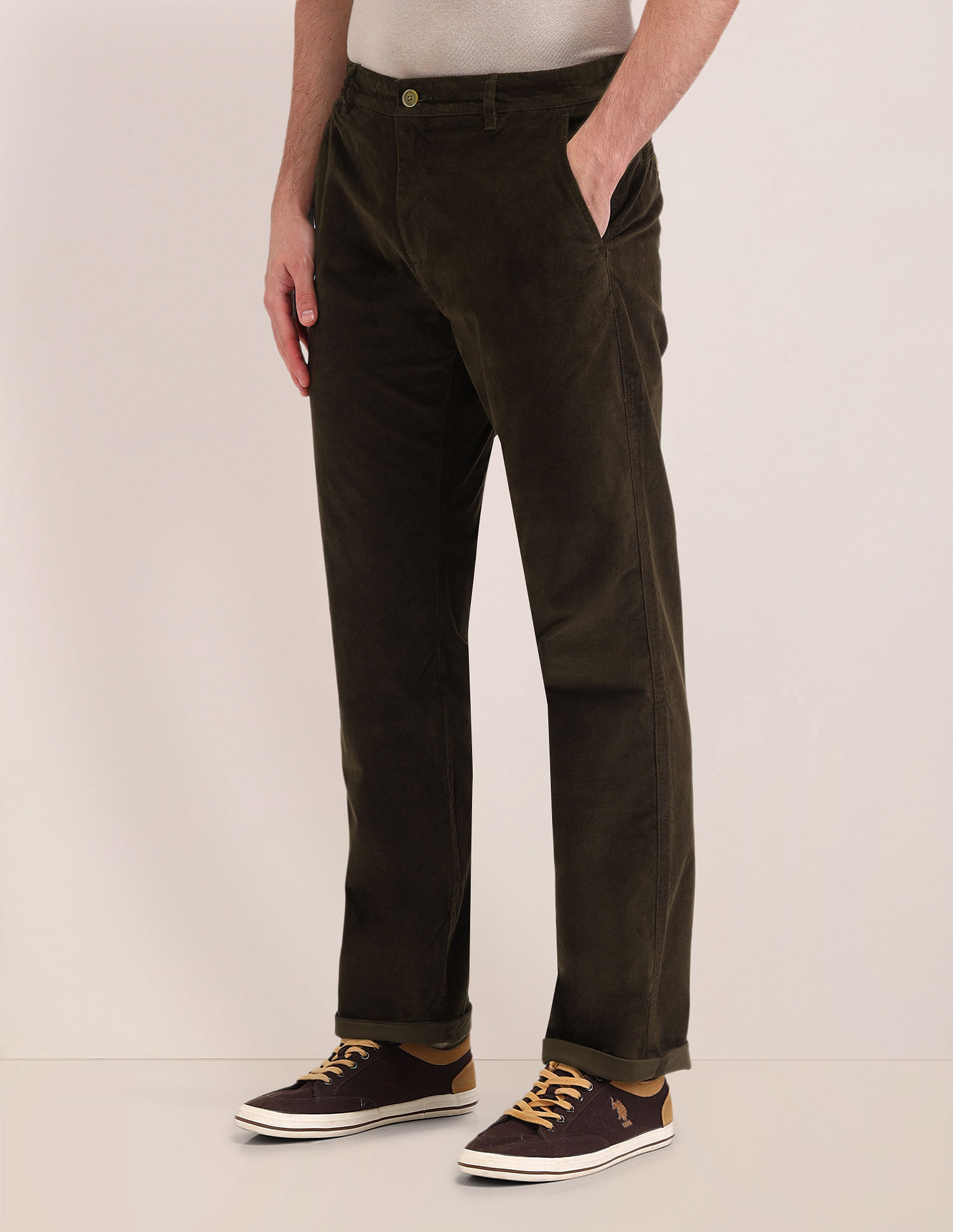 U.S. Polo Assn. Mid Rise Riley Straight Fit Trousers