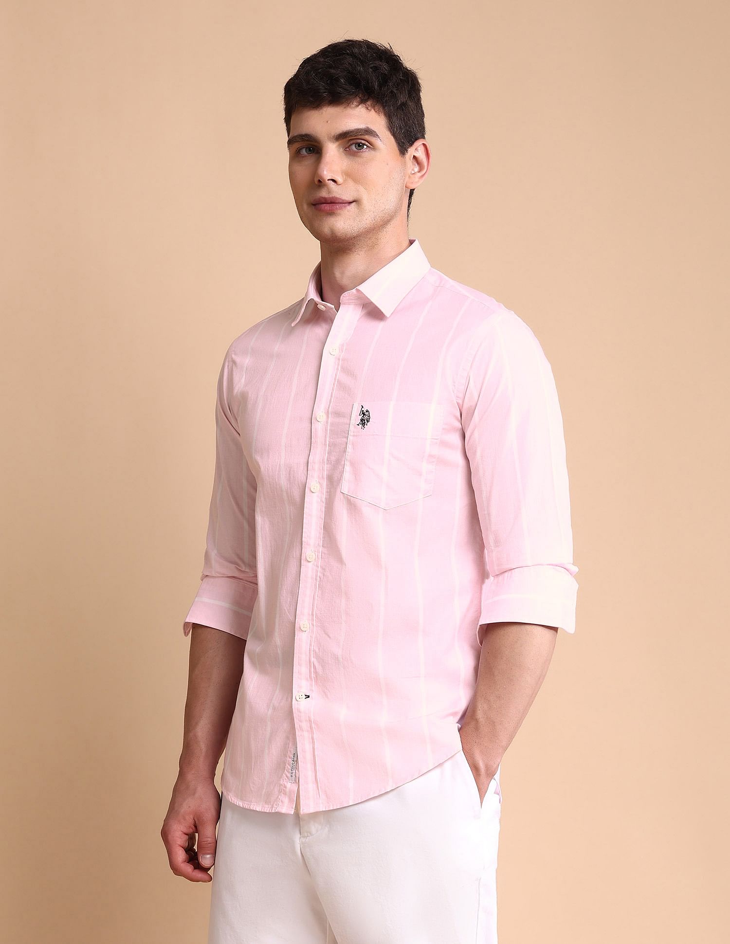 U.S. Polo Assn. Vertical Striped Tailored Fit Shirt