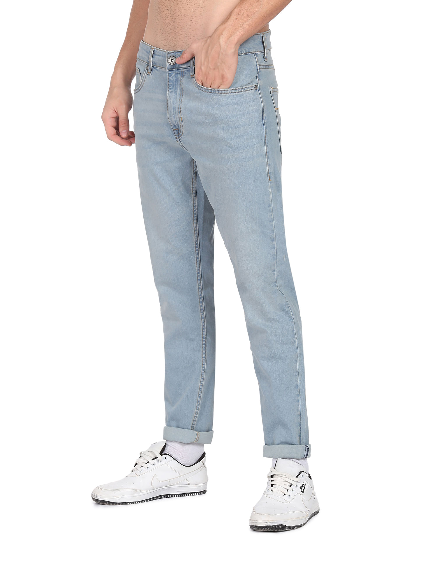 Flying Machine Stone Washed Slim Tapered Fit Jeans