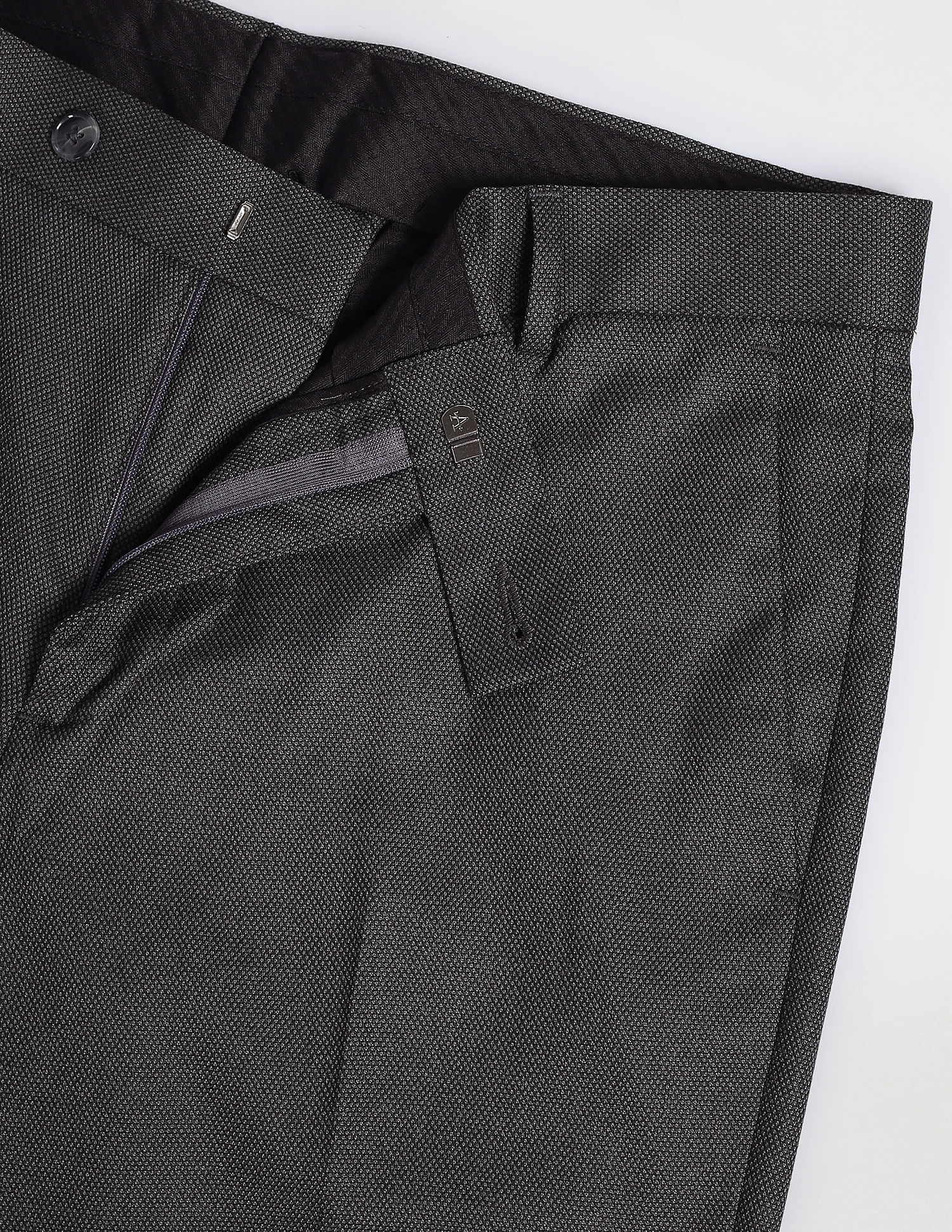Arrow Hudson Tailored Regular Fit Dobby Formal Trousers