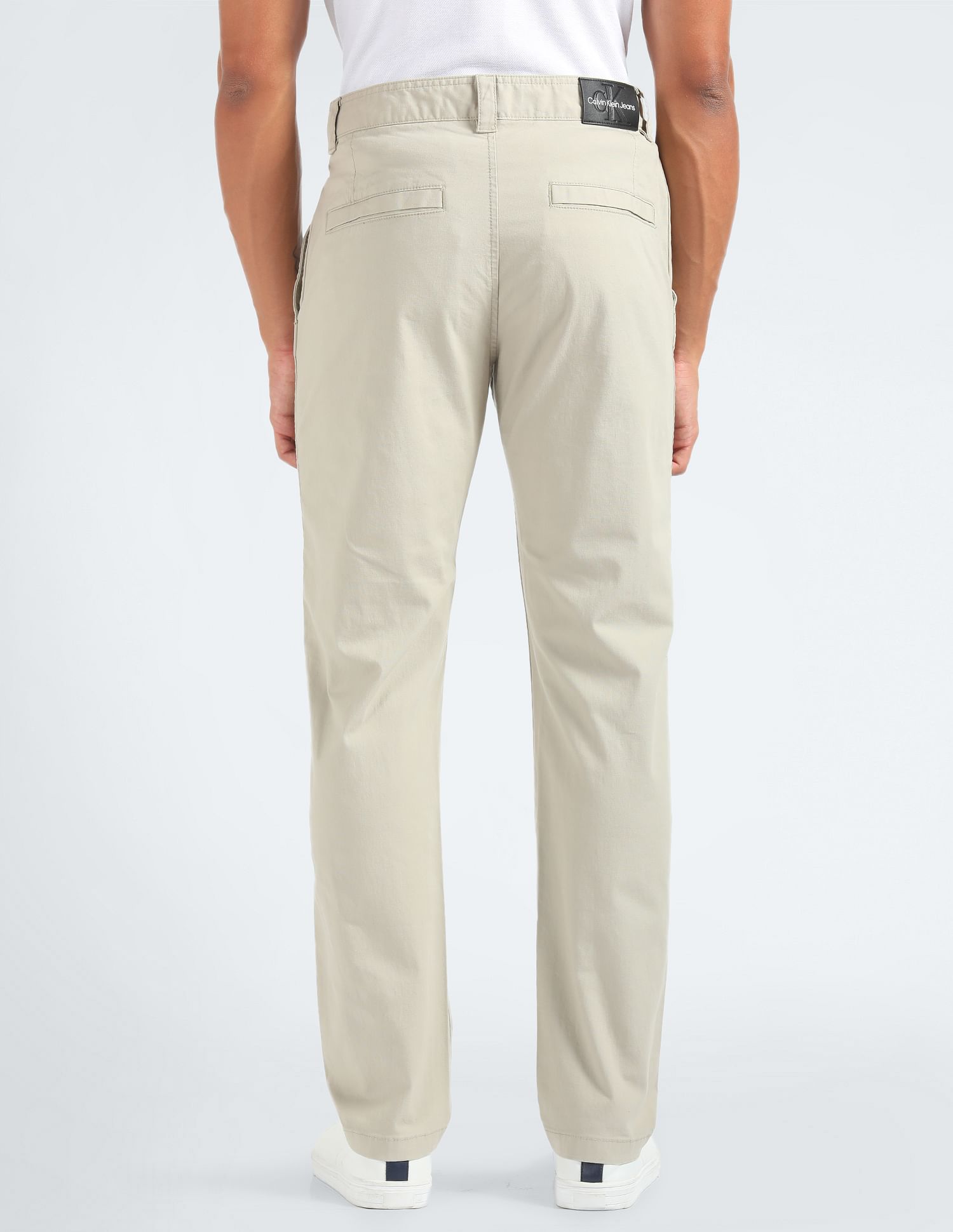Calvin Klein Solid Tapered Chinos