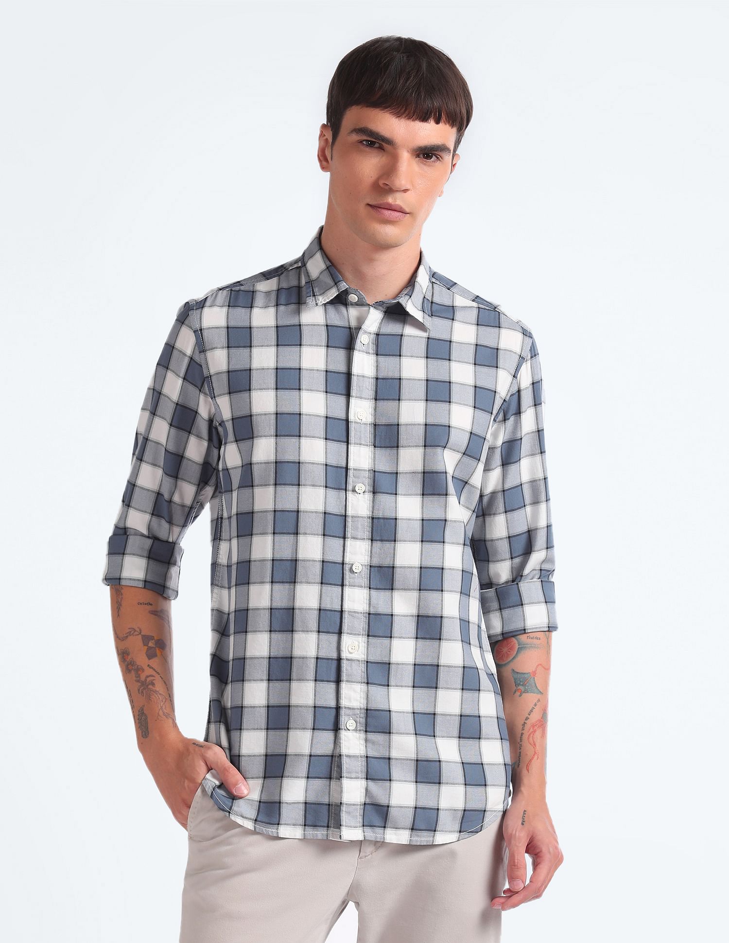 Flying Machine Buffalo Check Slim Fit Shirt