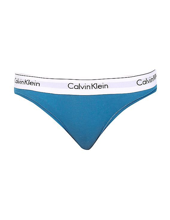 Buy Calvin Klein Underwear Women Teal Branded Waist Solid