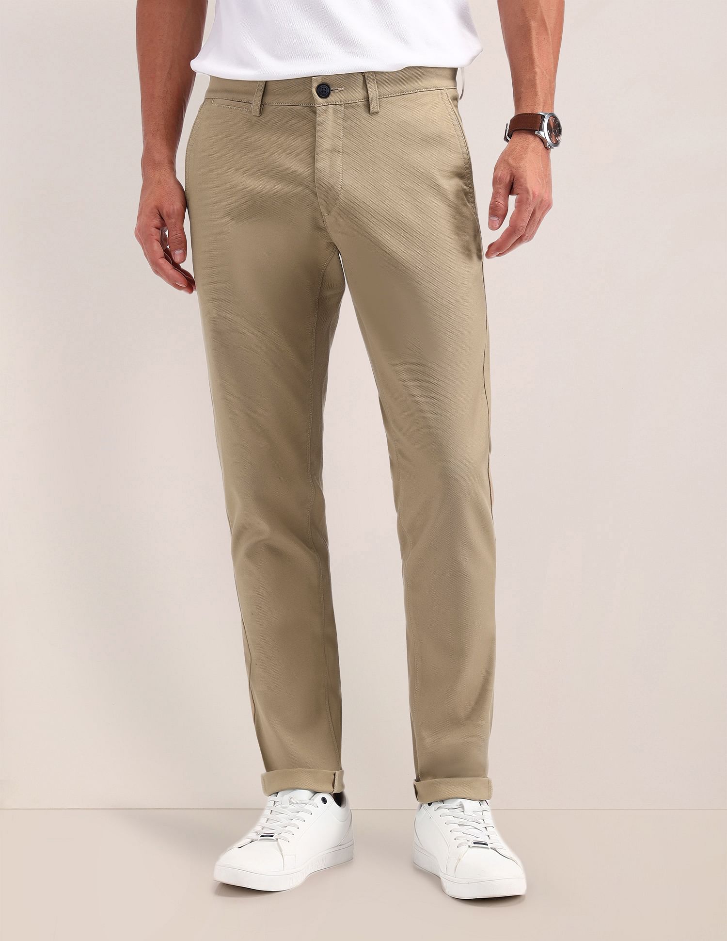 U.S. Polo Assn. Austin Slim Fit Solid Trousers