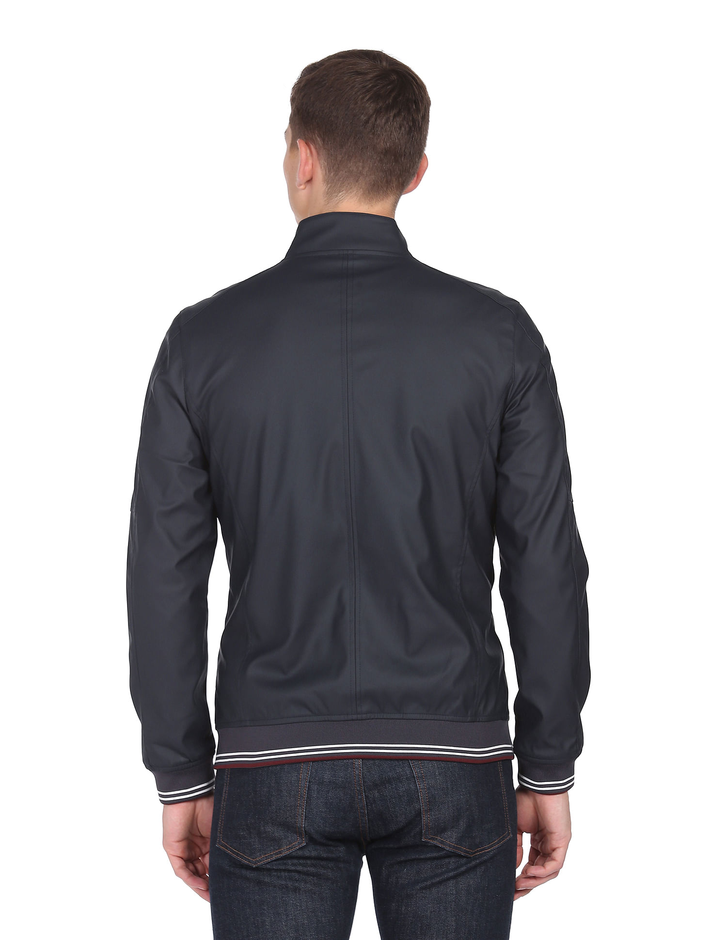 Arrow Sports Reversible Solid High Neck Jacket