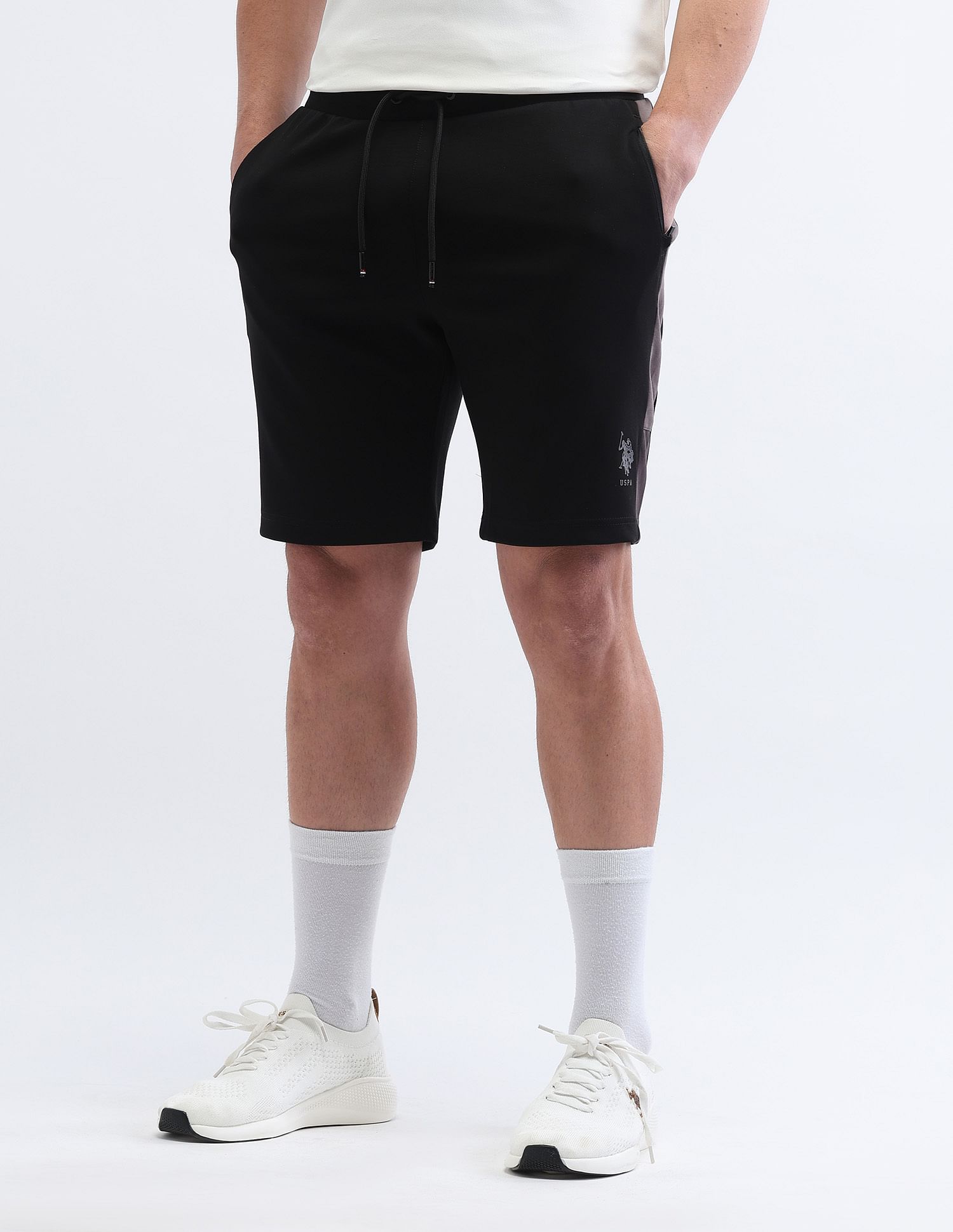 USPA Active Solid Slim Fit Shorts