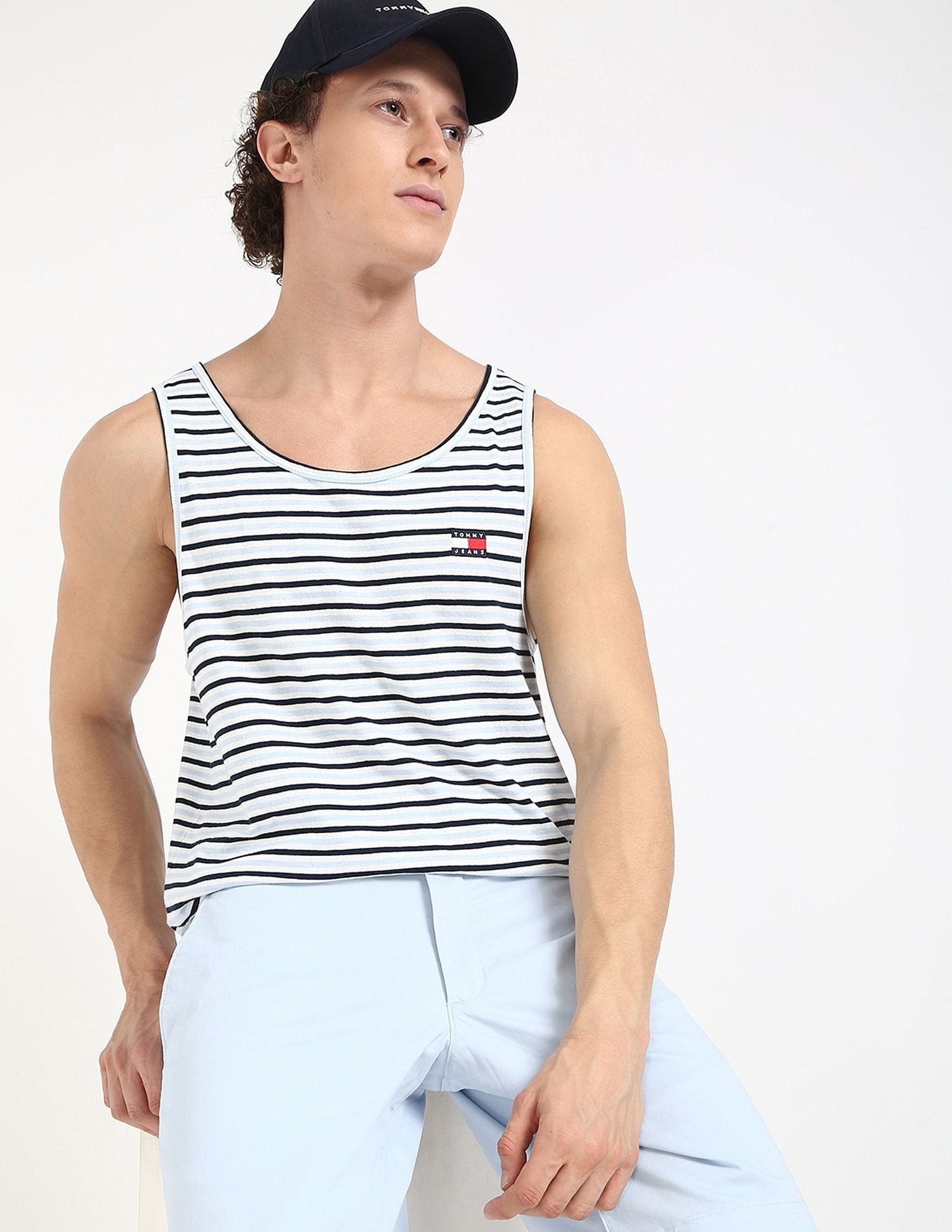 Tommy Hilfiger Striped Relaxed-Fit Cotton T-Shirt