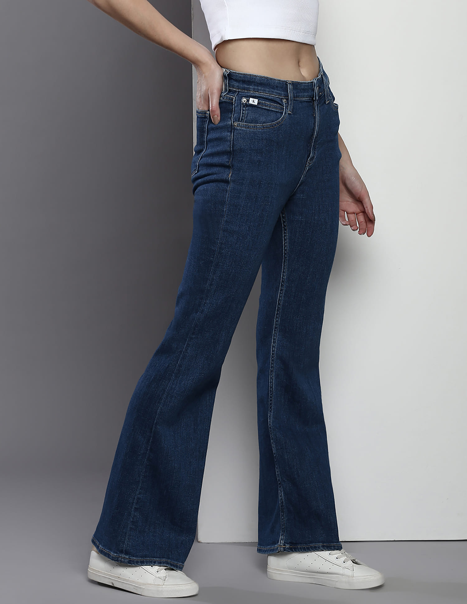 Buy Calvin Klein Jeans High Rise Flared Fit Jeans